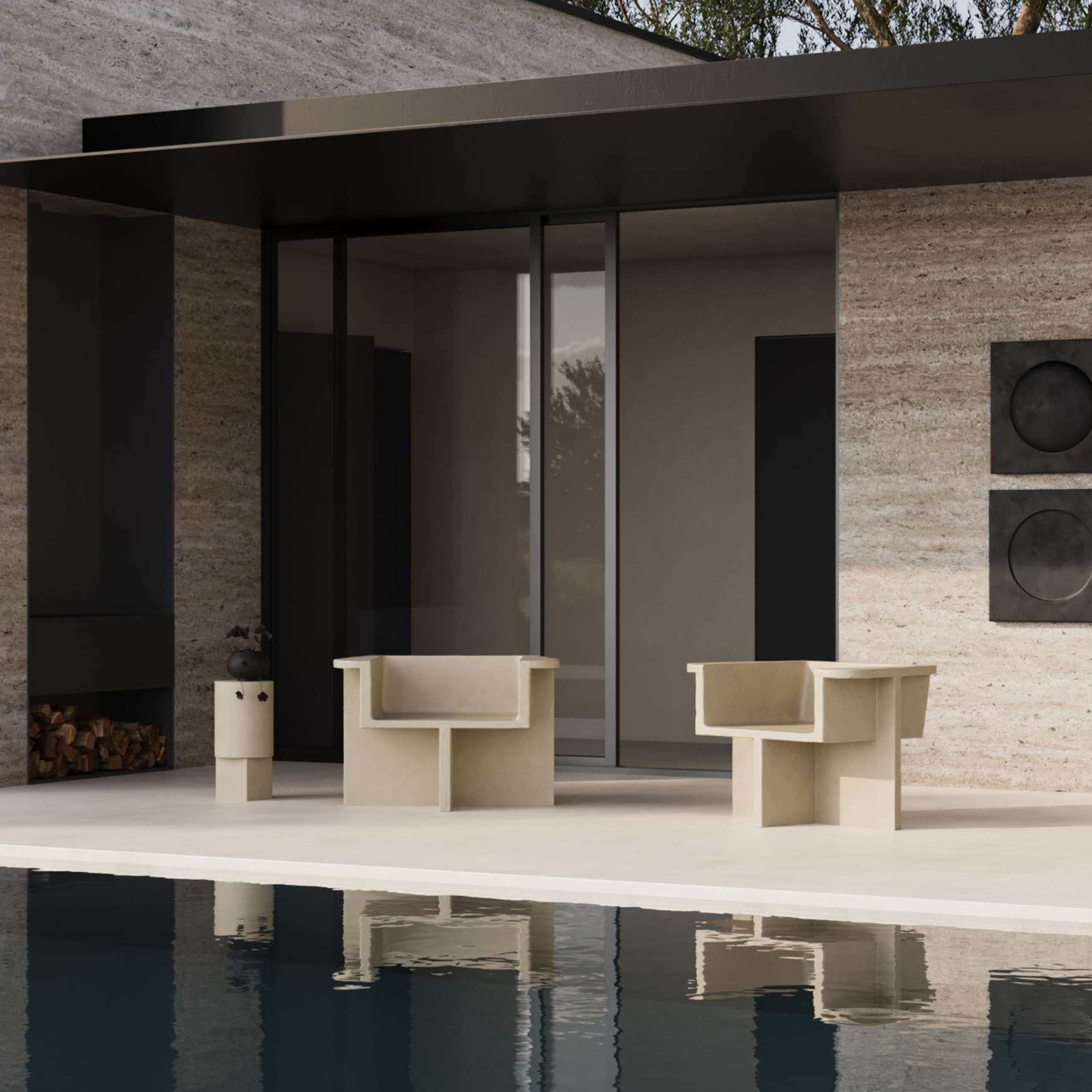 101 Copenhagen Column Seitentisch Sand