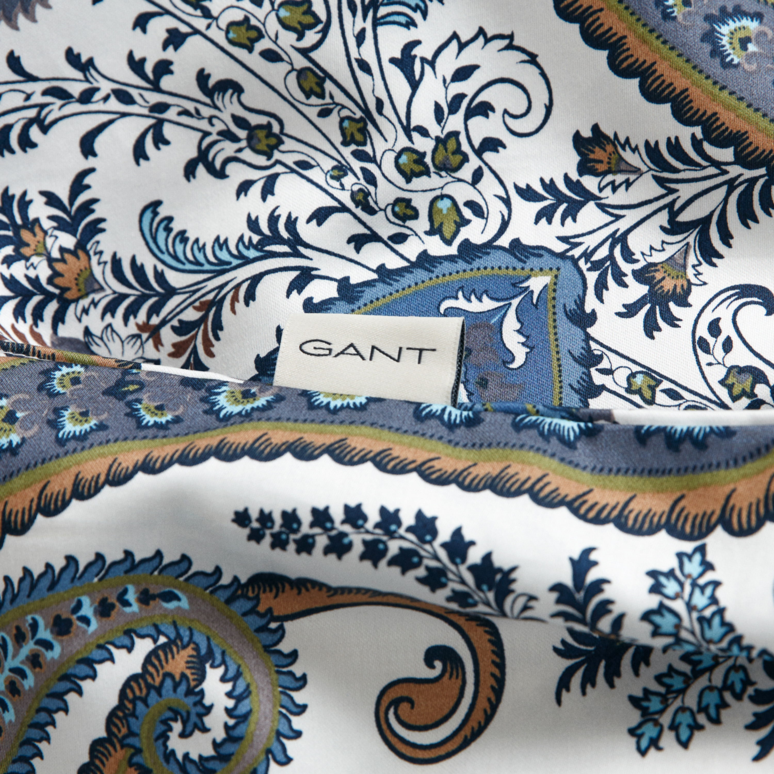 GANT Home Key West Paisley Påslakan Sateen Blue Dubbel
