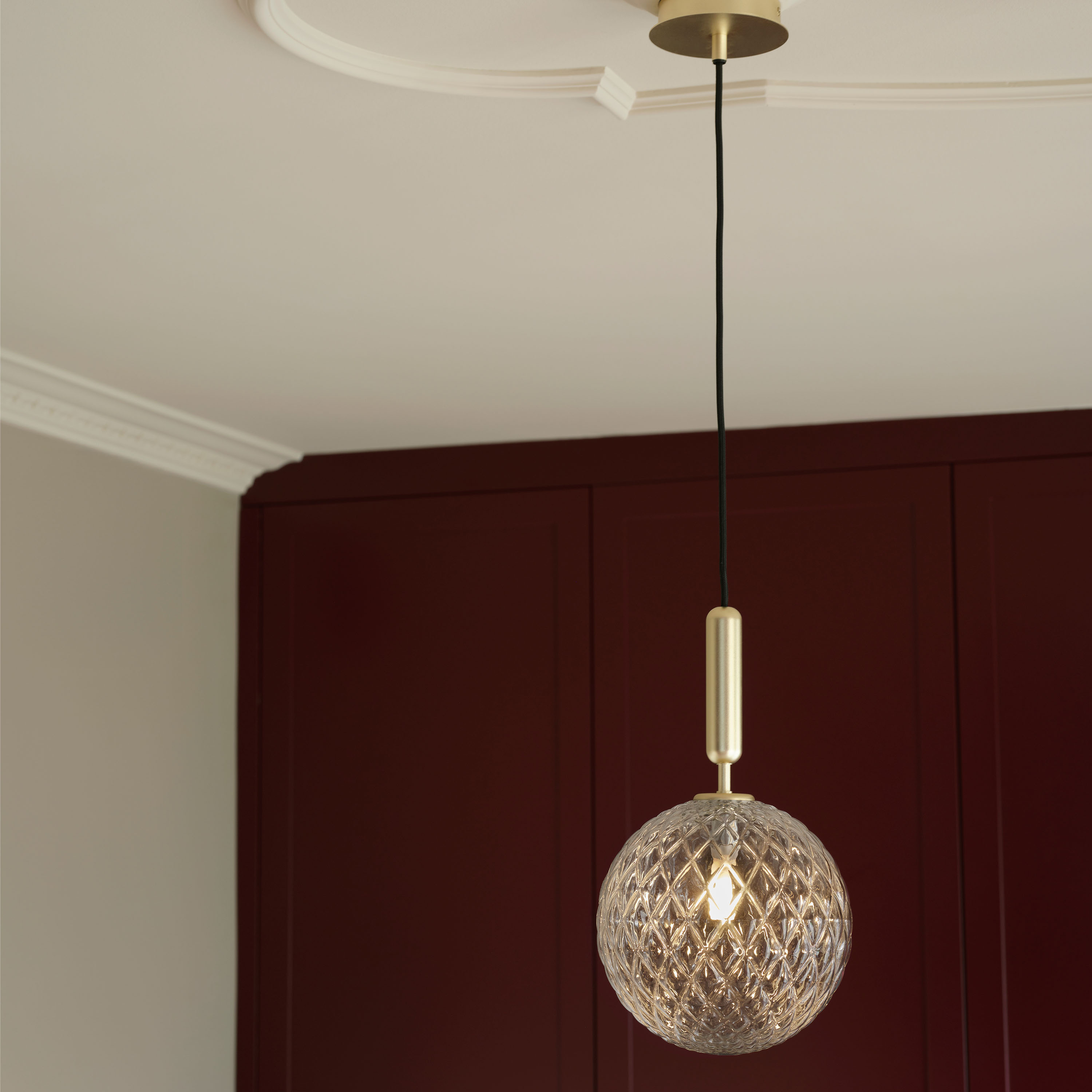 Nuura Miira 1 Taklampa Brass/Optic Clear Ø20