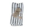 Misty Servett Linne Edge Dark Grey 45x45 4-pack