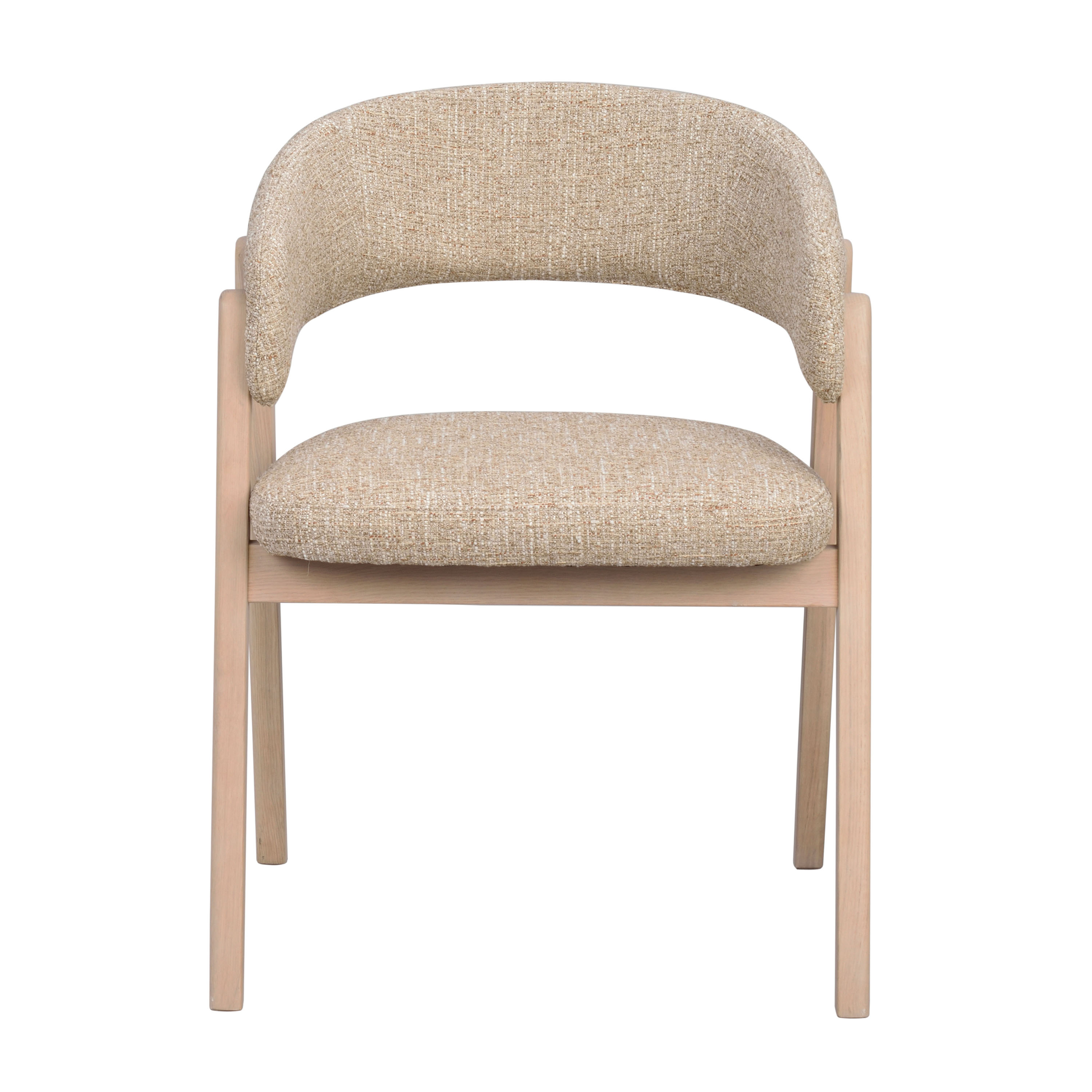 Barnaby Armlehnstuhl Dunkelbeige/Weißpigmentiert