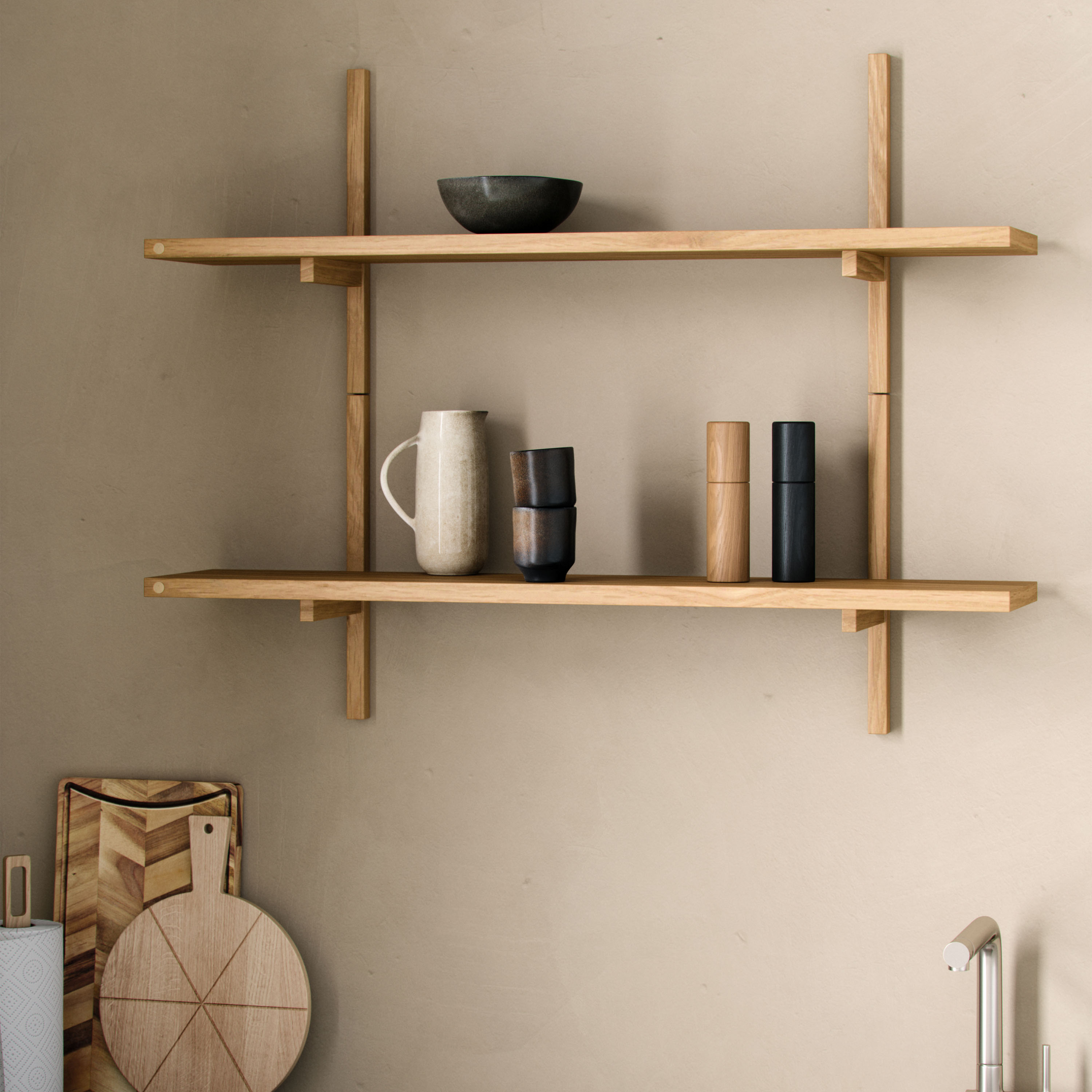 Andersen Furniture A-Light Vägghylla Oljad Ek 90x35