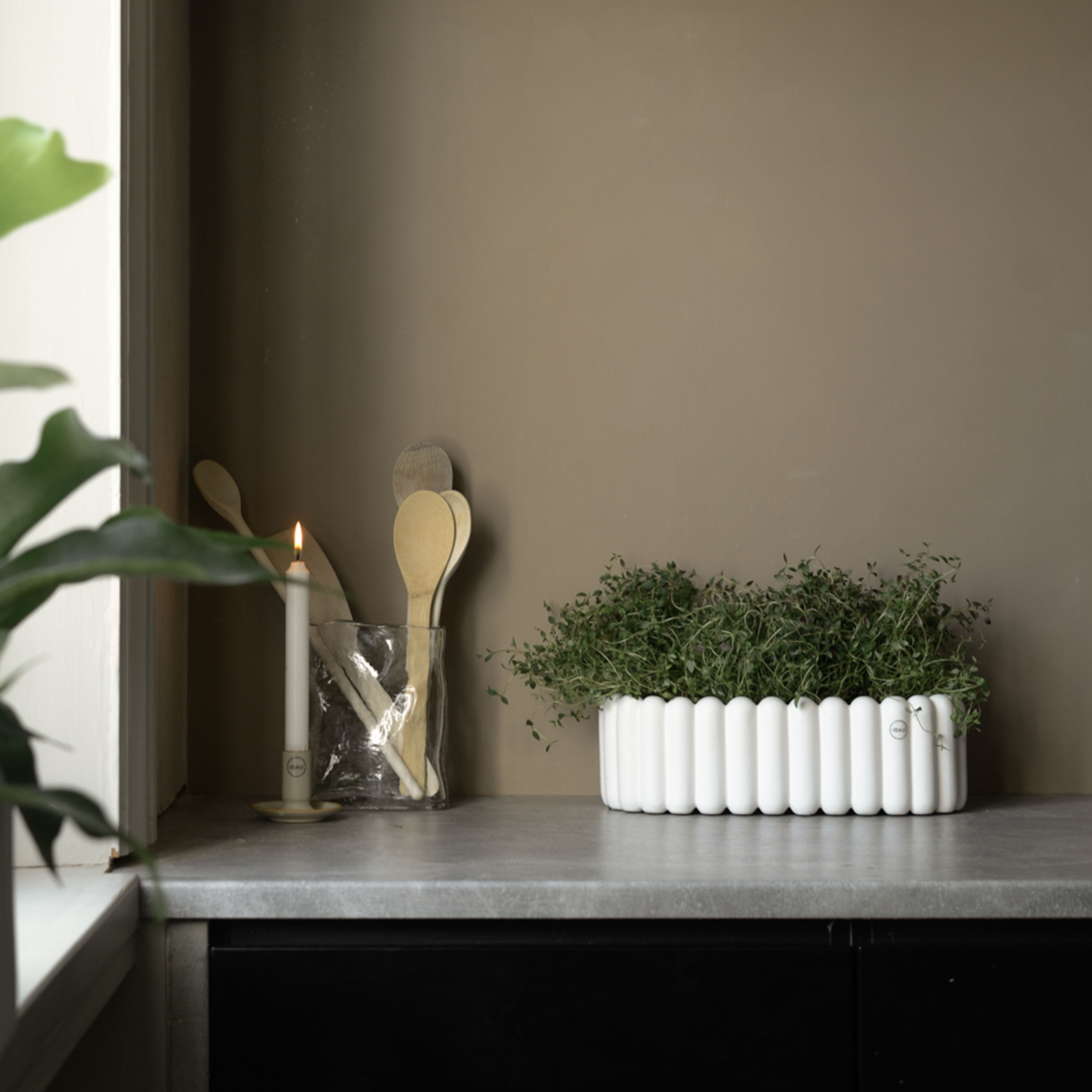 DBKD Mist Oval Kruka White Large