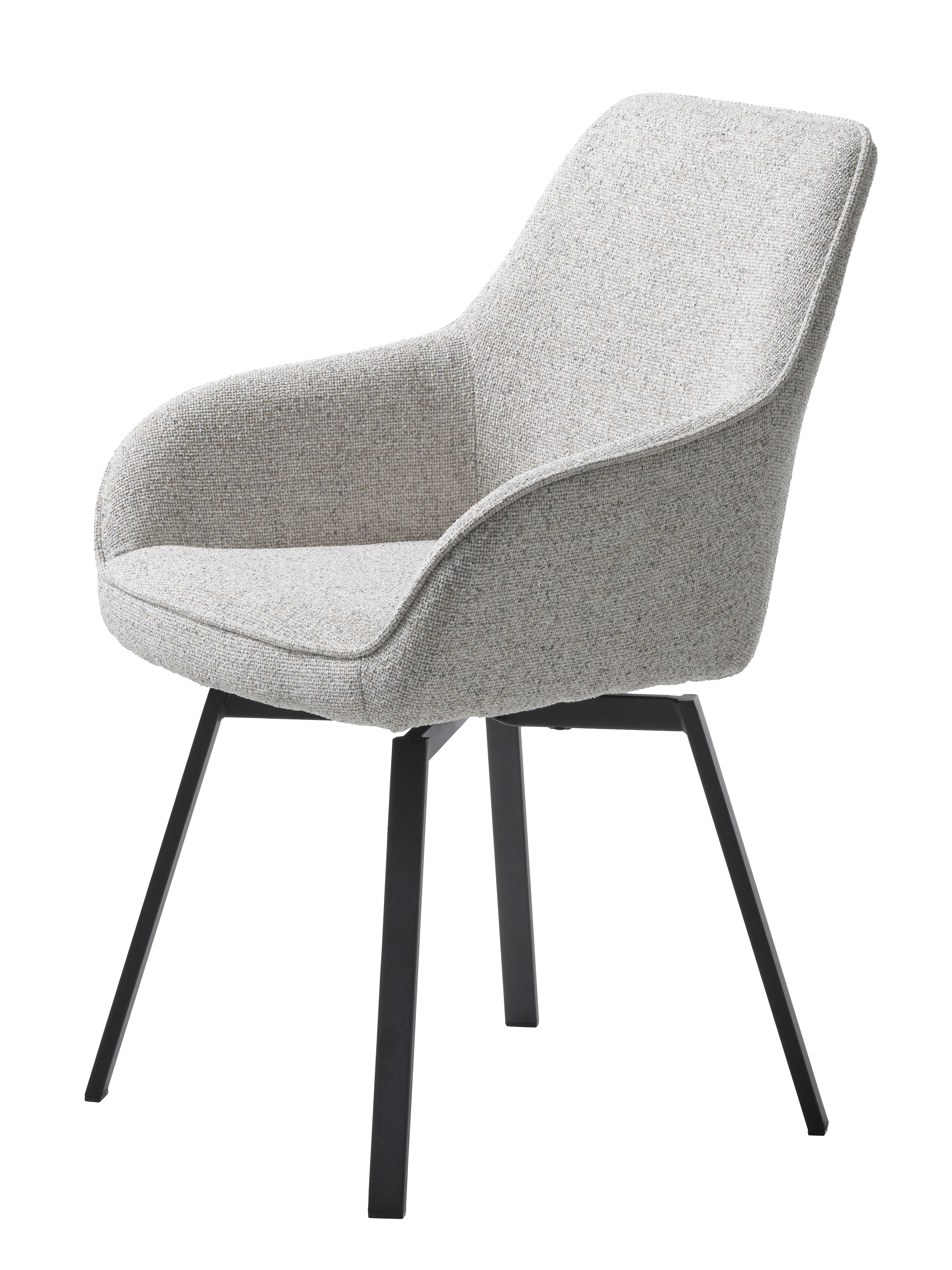 2-pack Nordic Home - Isla Karmstol Off White Melange - Grå