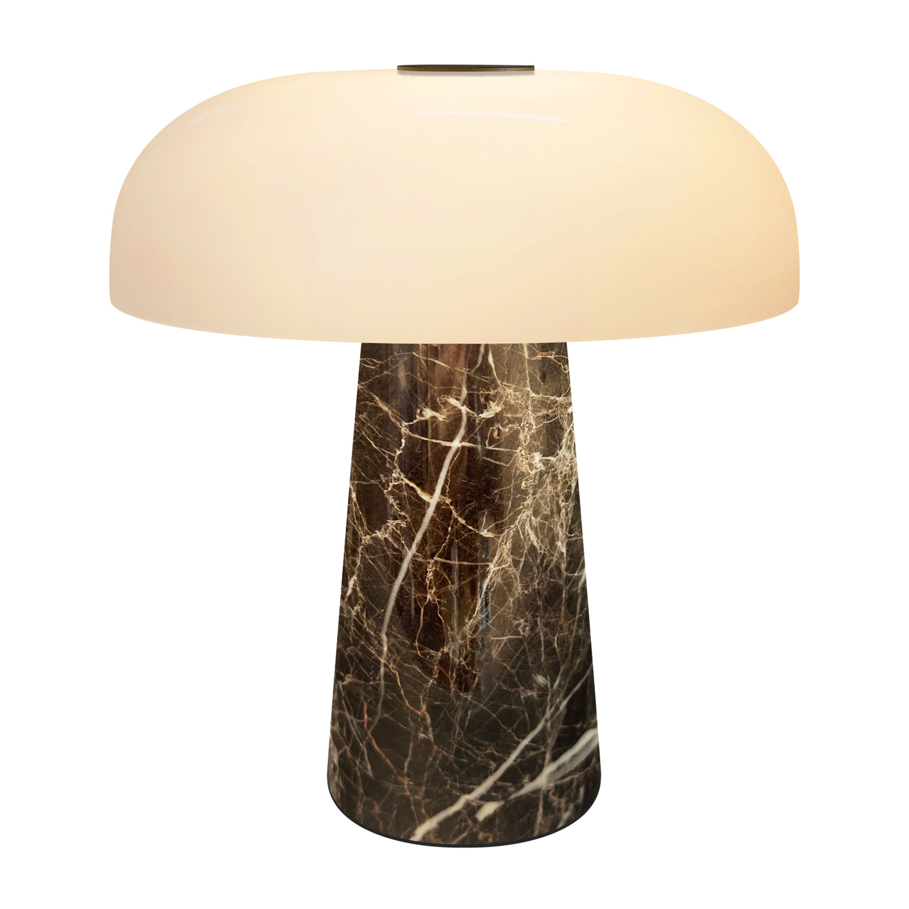 Glossy Mini Portabel Bordslampa Gråbrun 24cm
