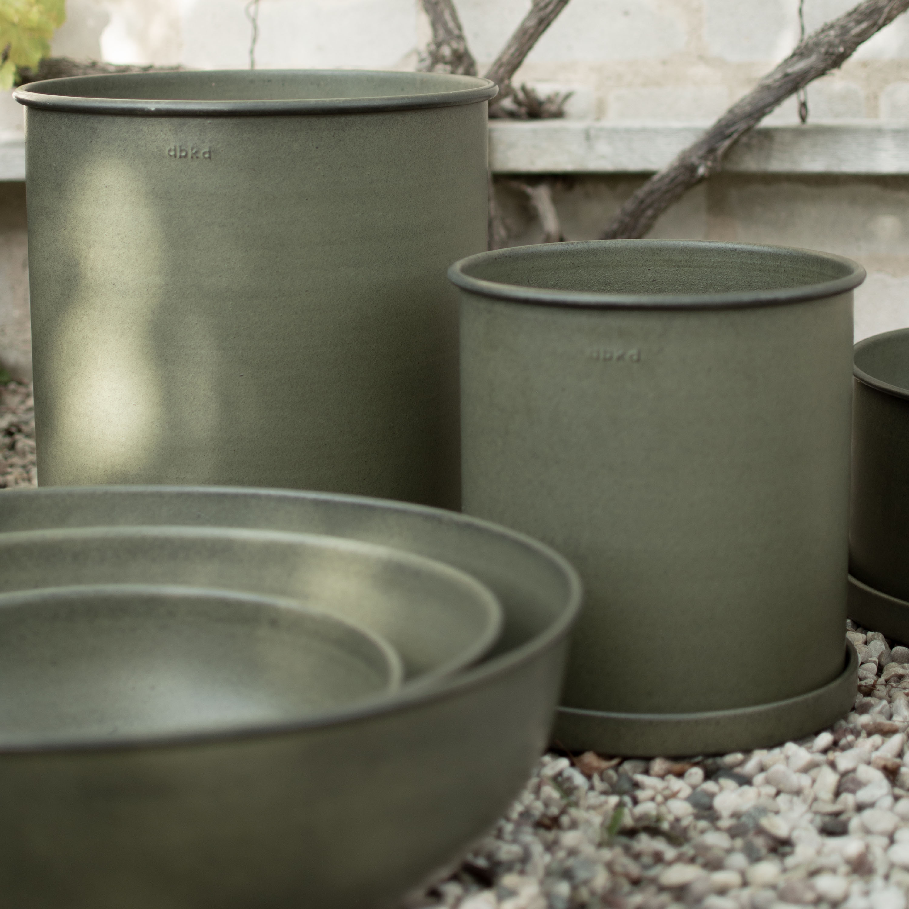 DBKD Plant Pot Blumentopf Grün Groß 2er-Pack