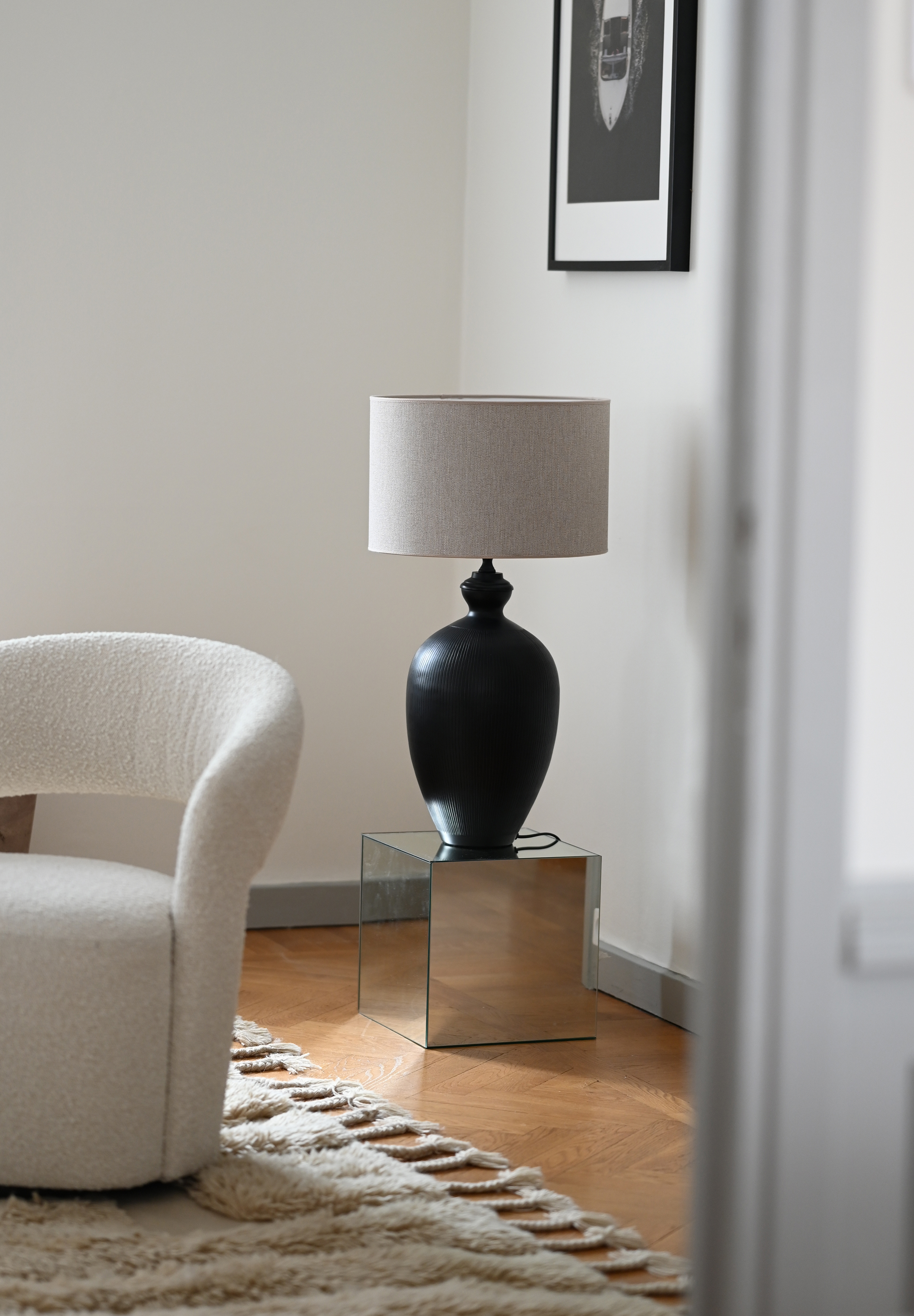 Hallbergs Belysning Antibes Lampenfuß Schwarz 55cm