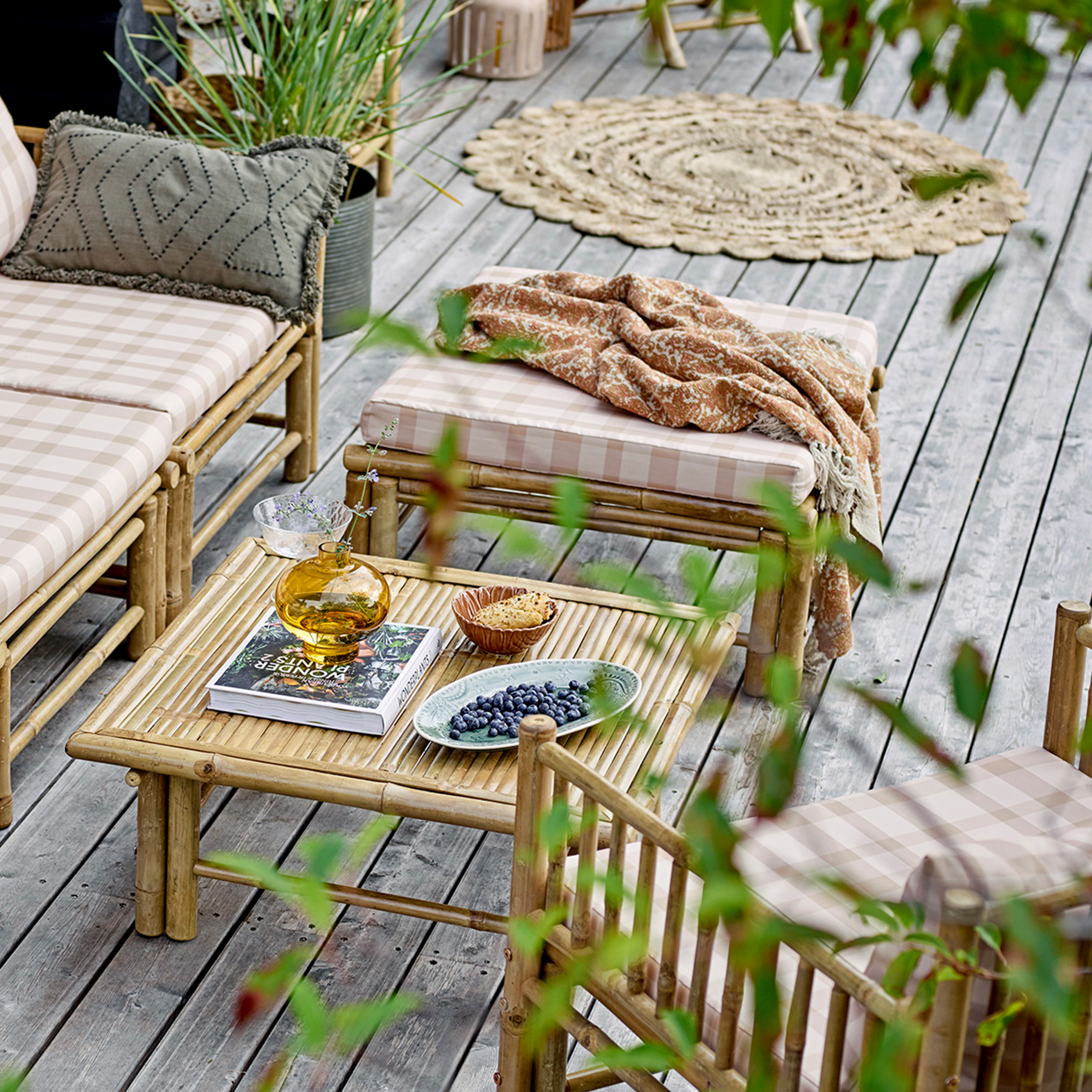 Bloomingville Korfu Sittpuff Modul Nature