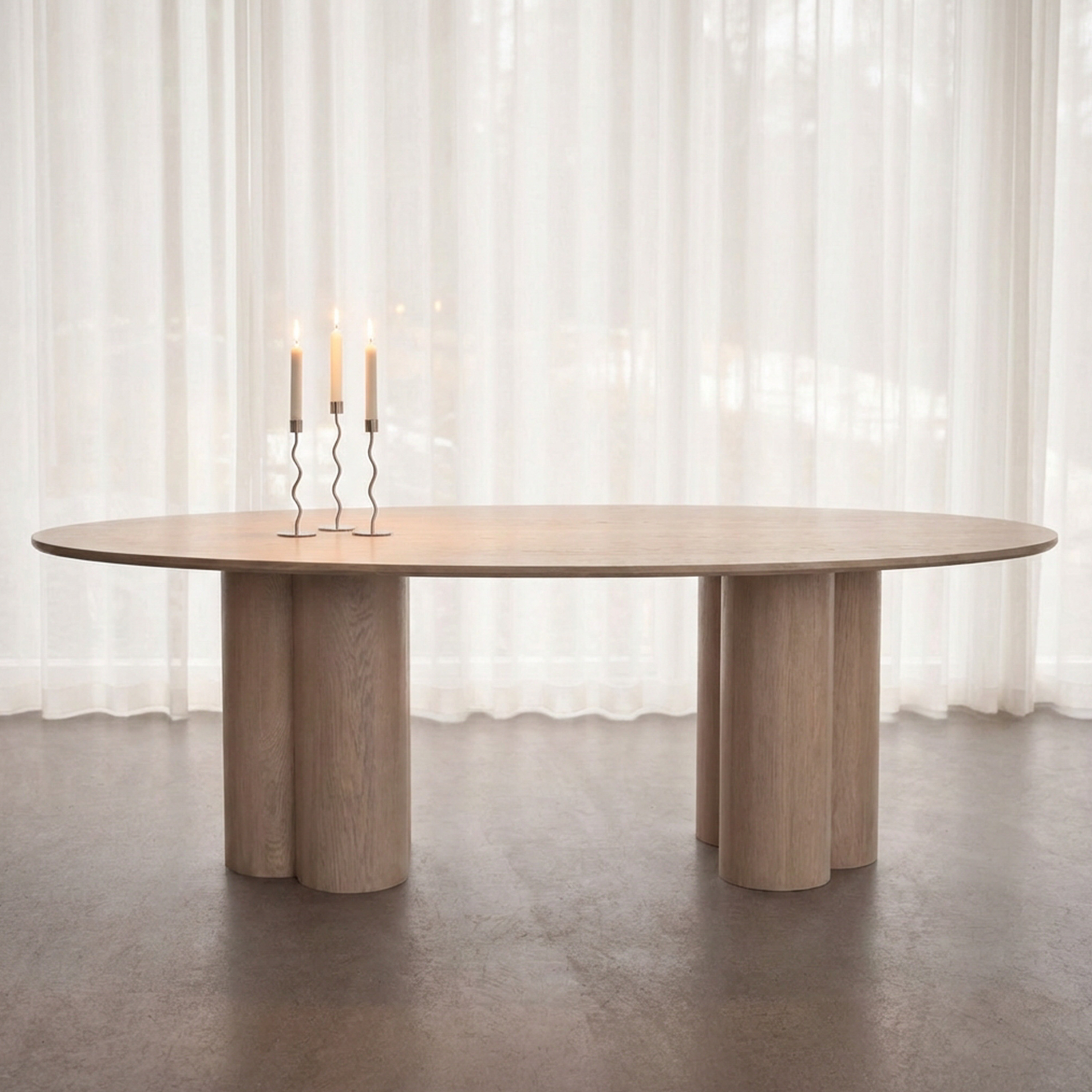 Sleepo Collection Laura Dining Table White Oiled Oak 220cm