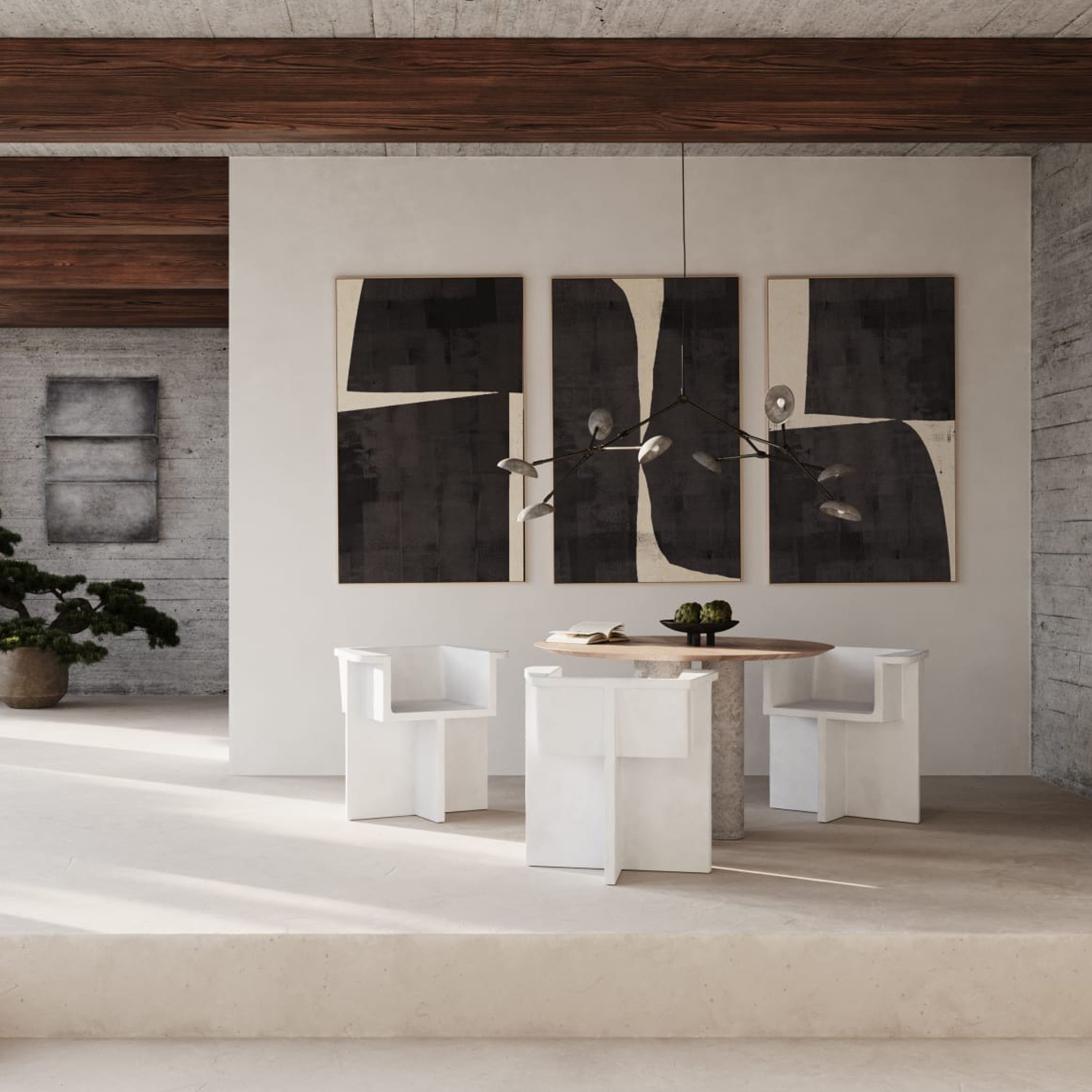 101 Copenhagen Brutus Karmstol Bein Hvit