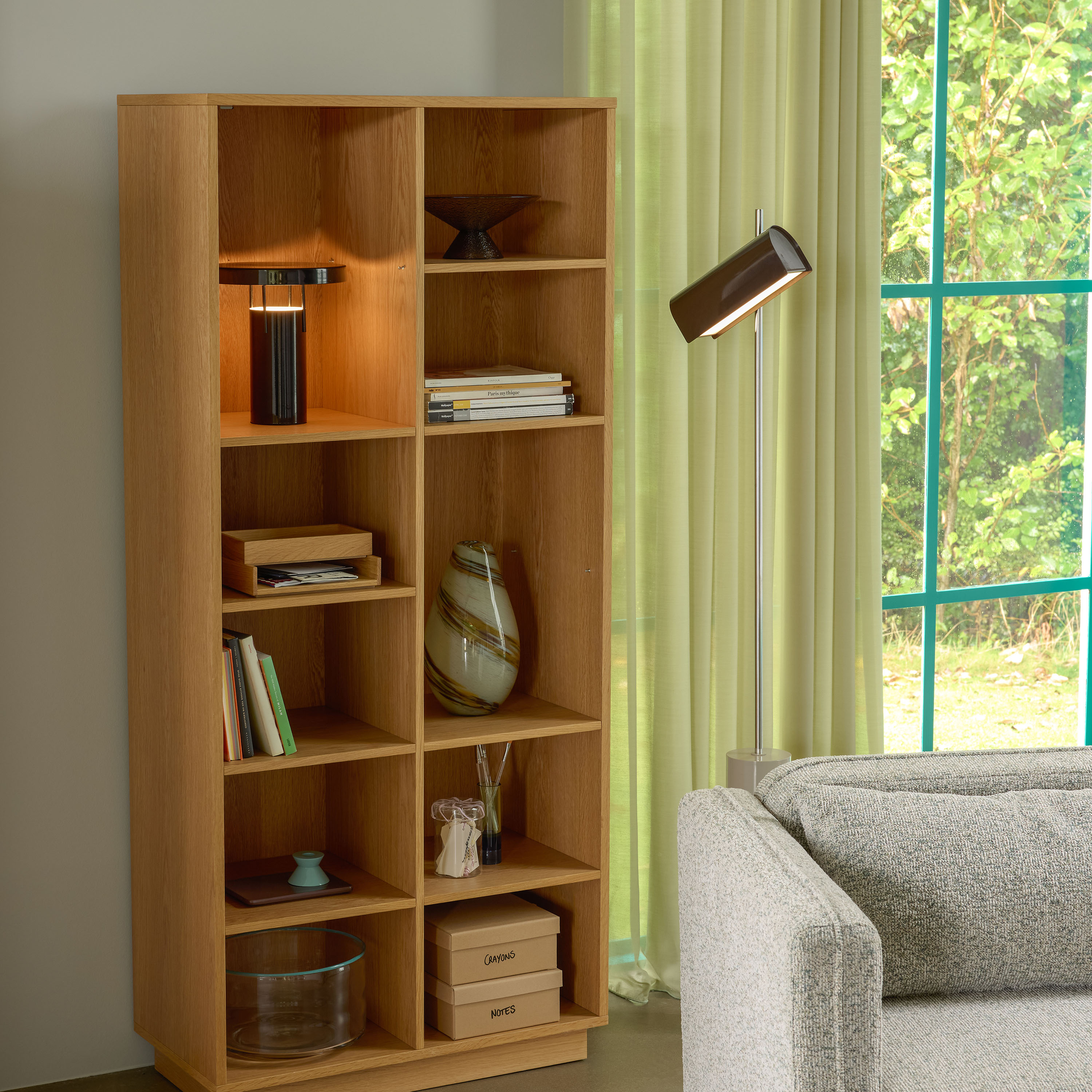 Hübsch Disco Hylle Large Natural 80x180