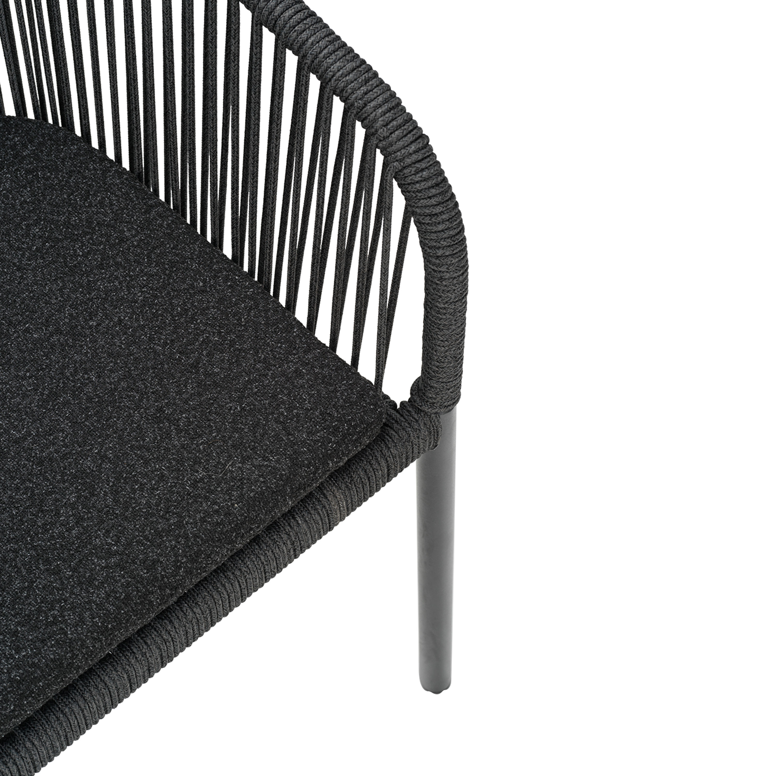 Brafab Delta Karmstol Anthracite/Slate Rope/Teddy Black