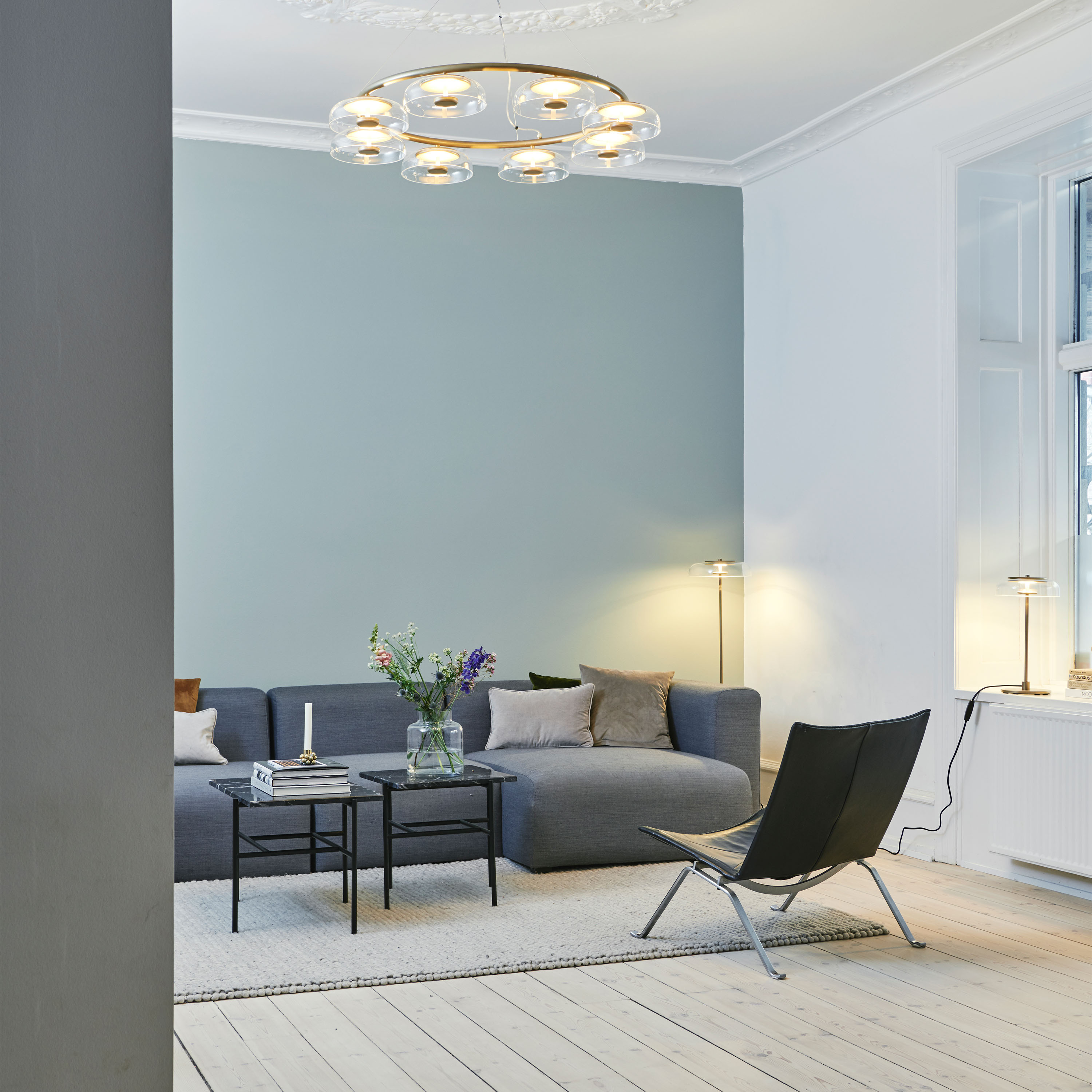 Nuura Blossi Bordslampa Nordic Gold/Clear Small