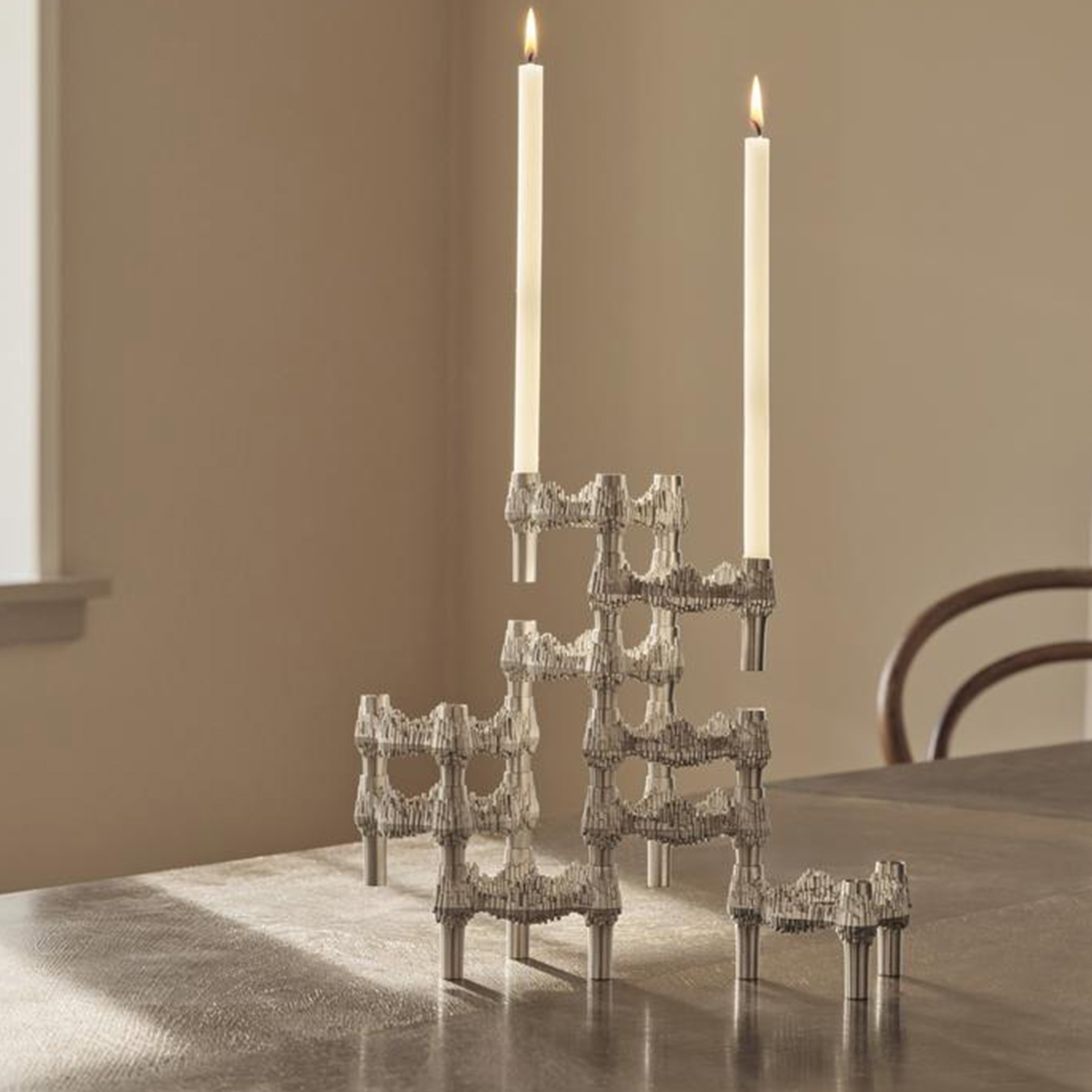 Stoff Quist Ljusstake Brushed Chrome