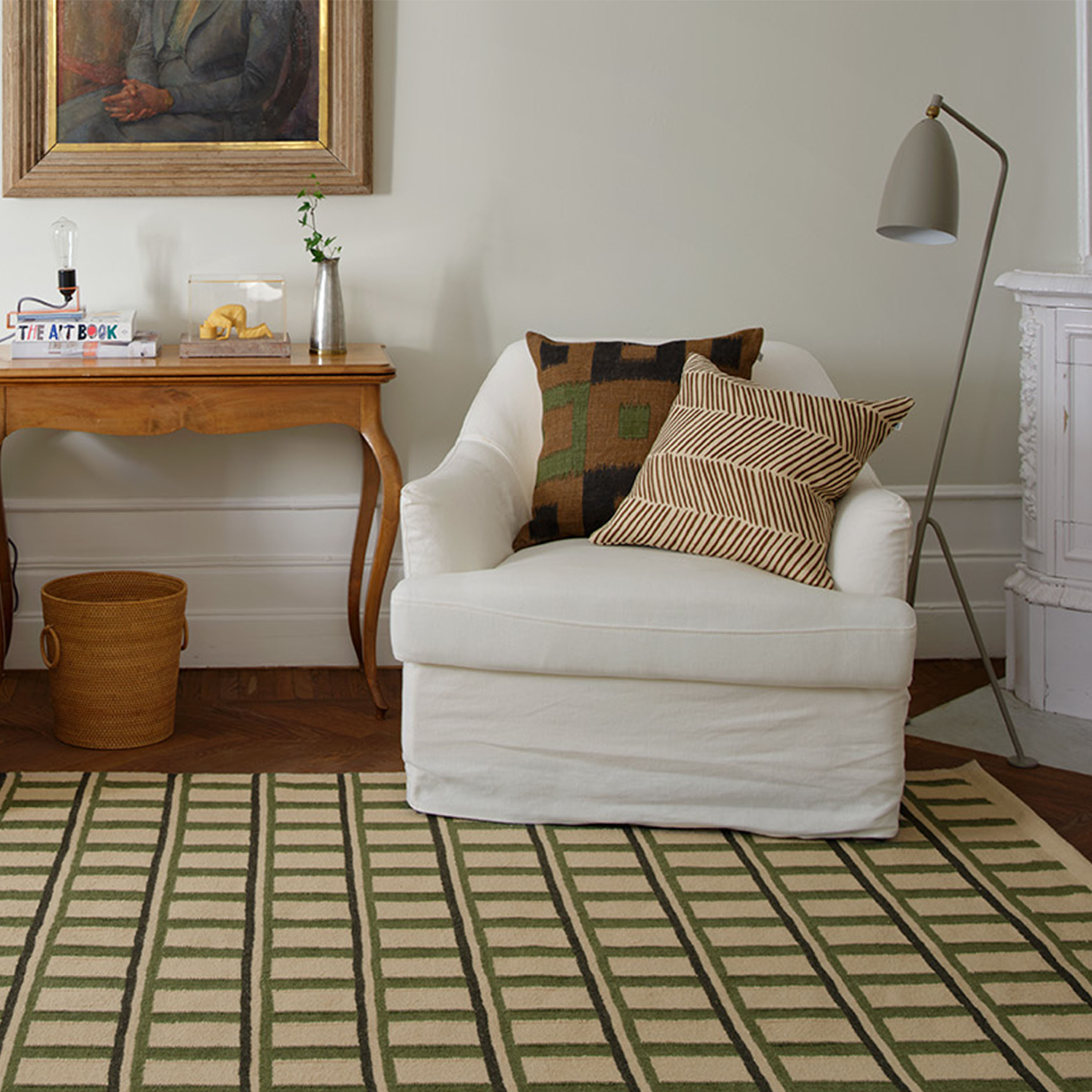 Chhatwal &amp; Jonsson Mysore Ullmattor Off White/Green/Dark Green 180x270