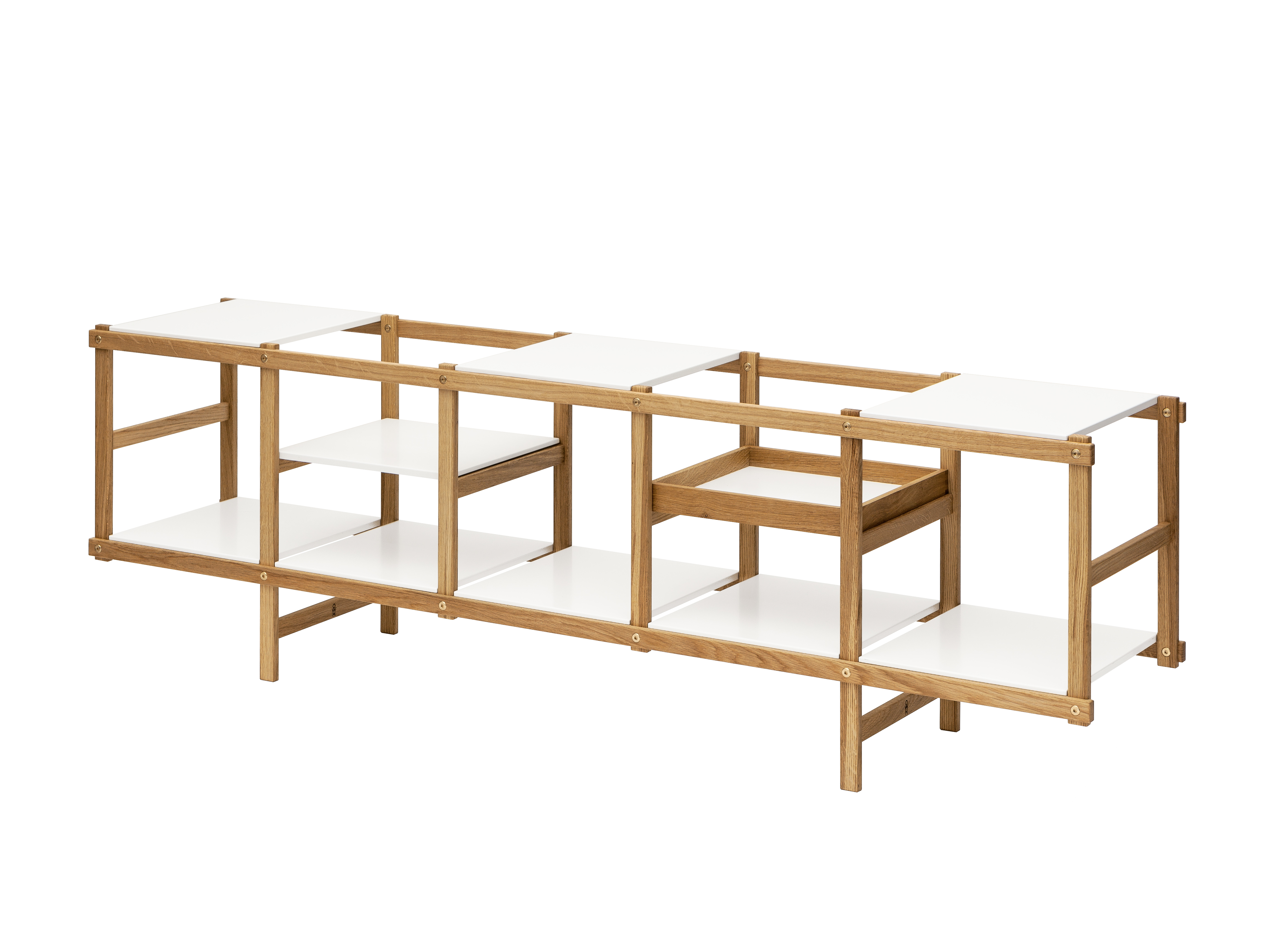 Design House Stockholm - Frame Hylla Low Oak/White - Trä