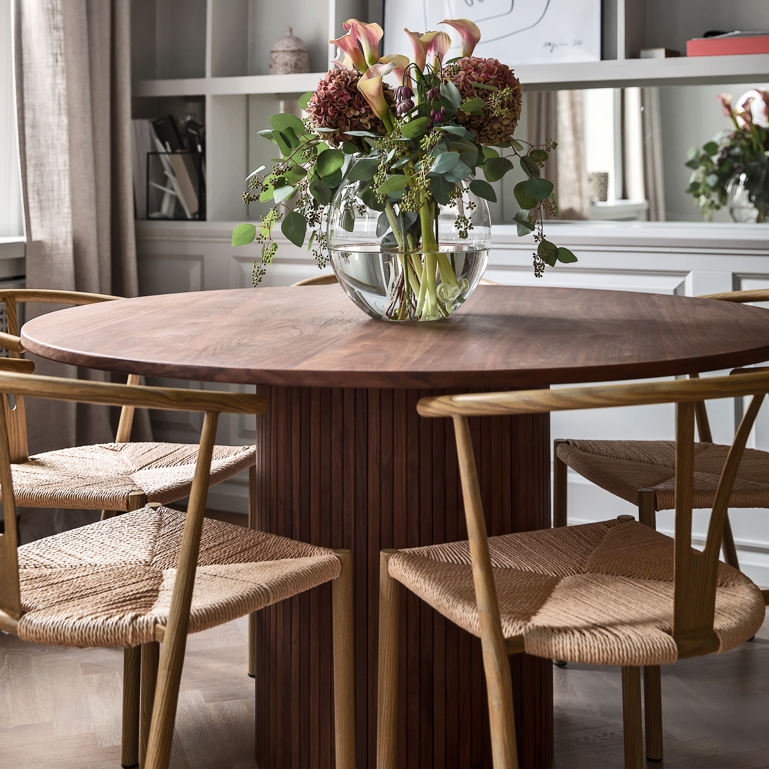 Sleepo Collection Adele Matbord Valnöt Ø115