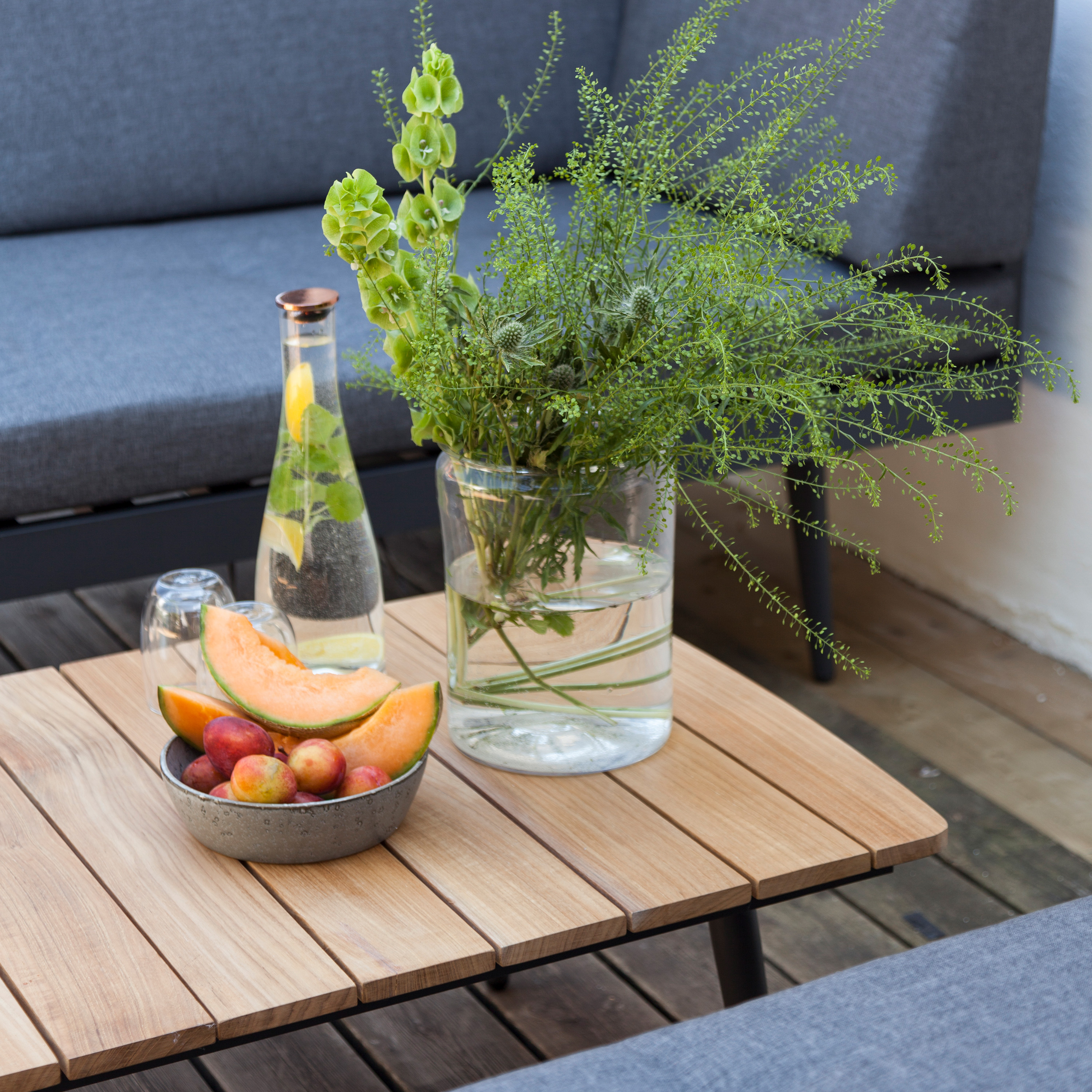 Cinas Rio Sohvapöytä Anthracite/Tiikki 120x60