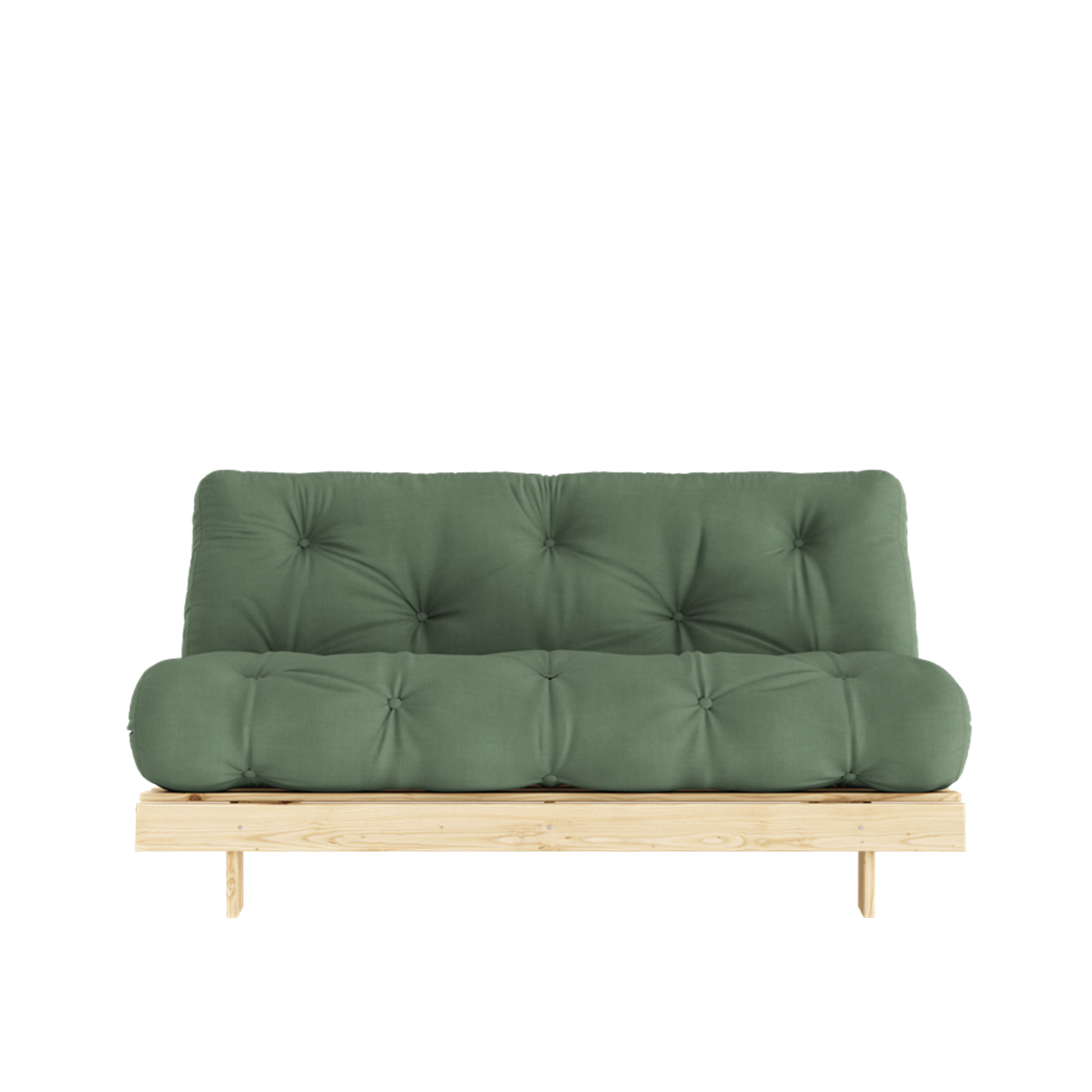 Karup Design Roots Schlafsofa Natur/Olivgrün 160cm