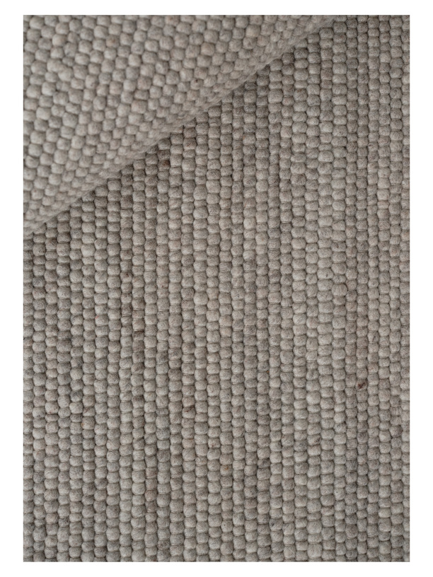 Linie Design Agner Runde Wollmatte Light Grey Ø240