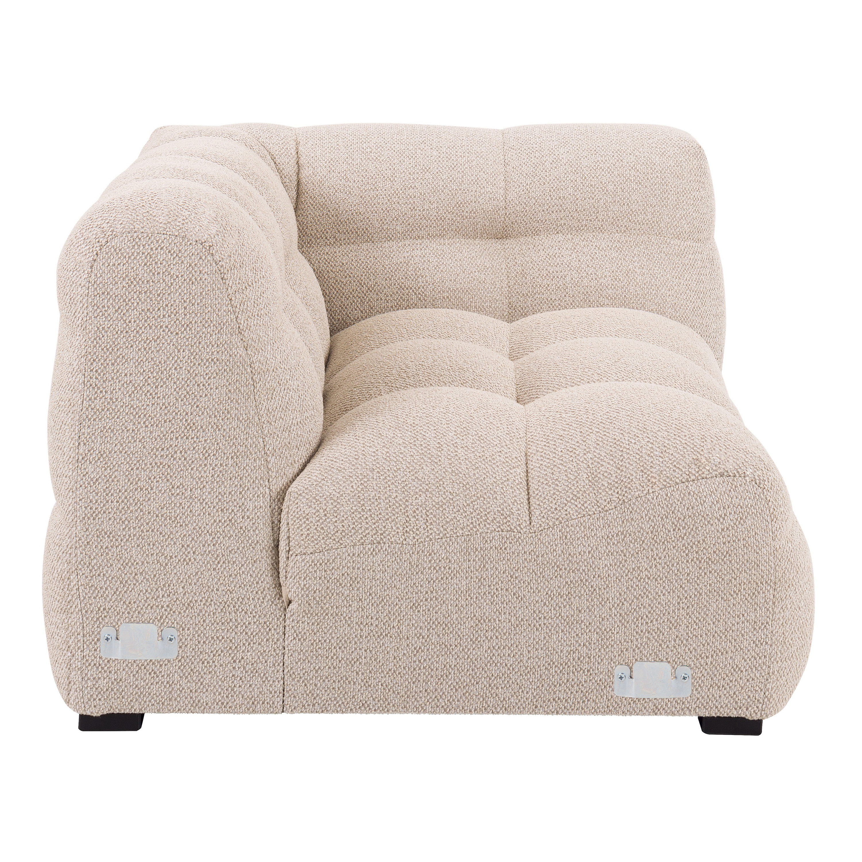 Sleepo Collection Billie 1-sits Soffmodul Höger Armstöd Beige Bouclé 118cm