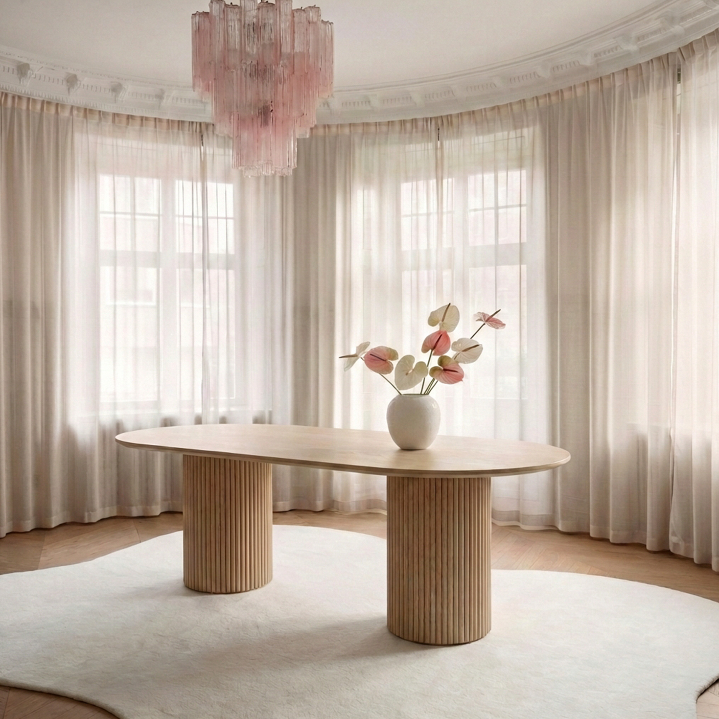 Sleepo Collection Adele Dining Table White Oiled Oak 220x100