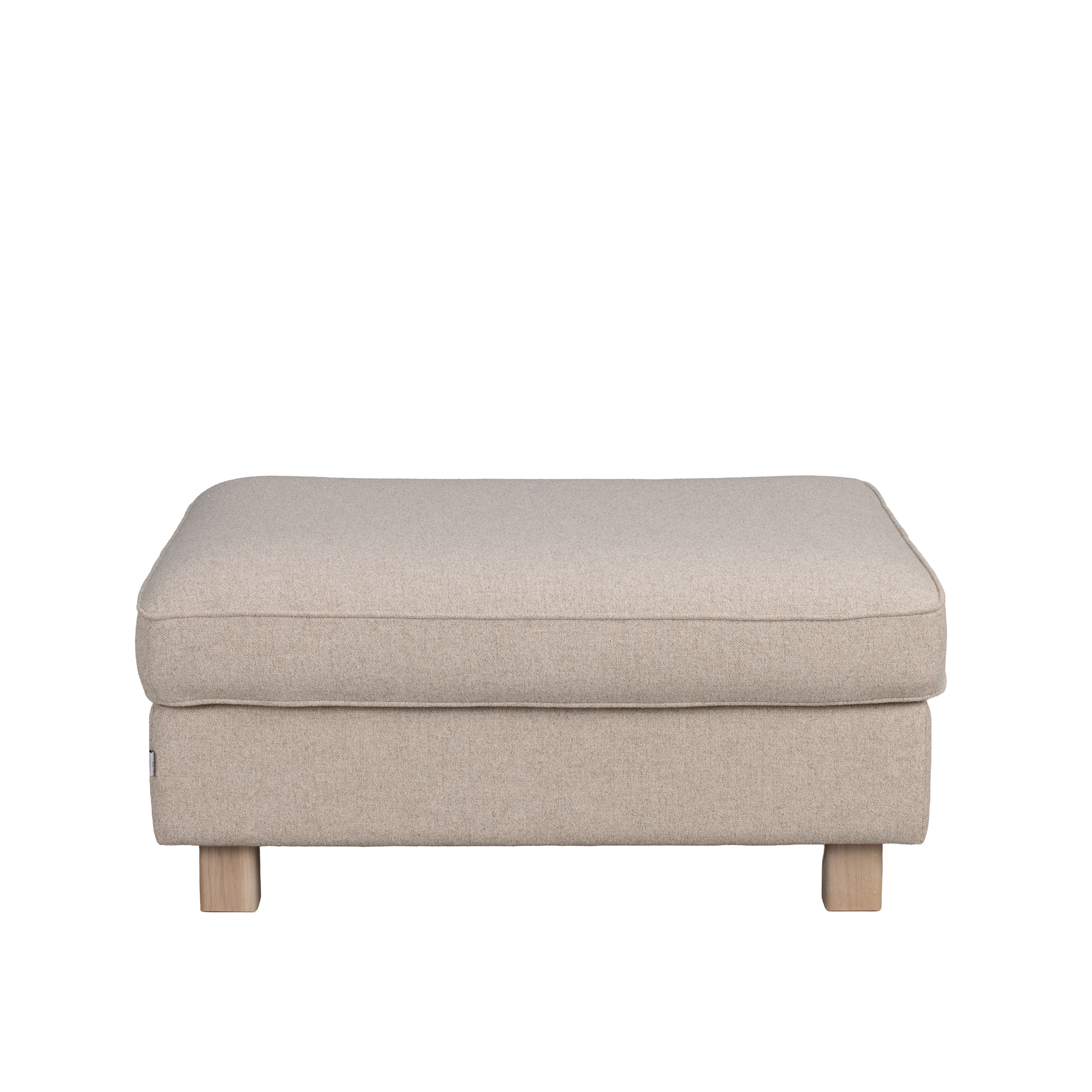 Aberdeen Fotpall Beige/Vitpigmenterad Ek