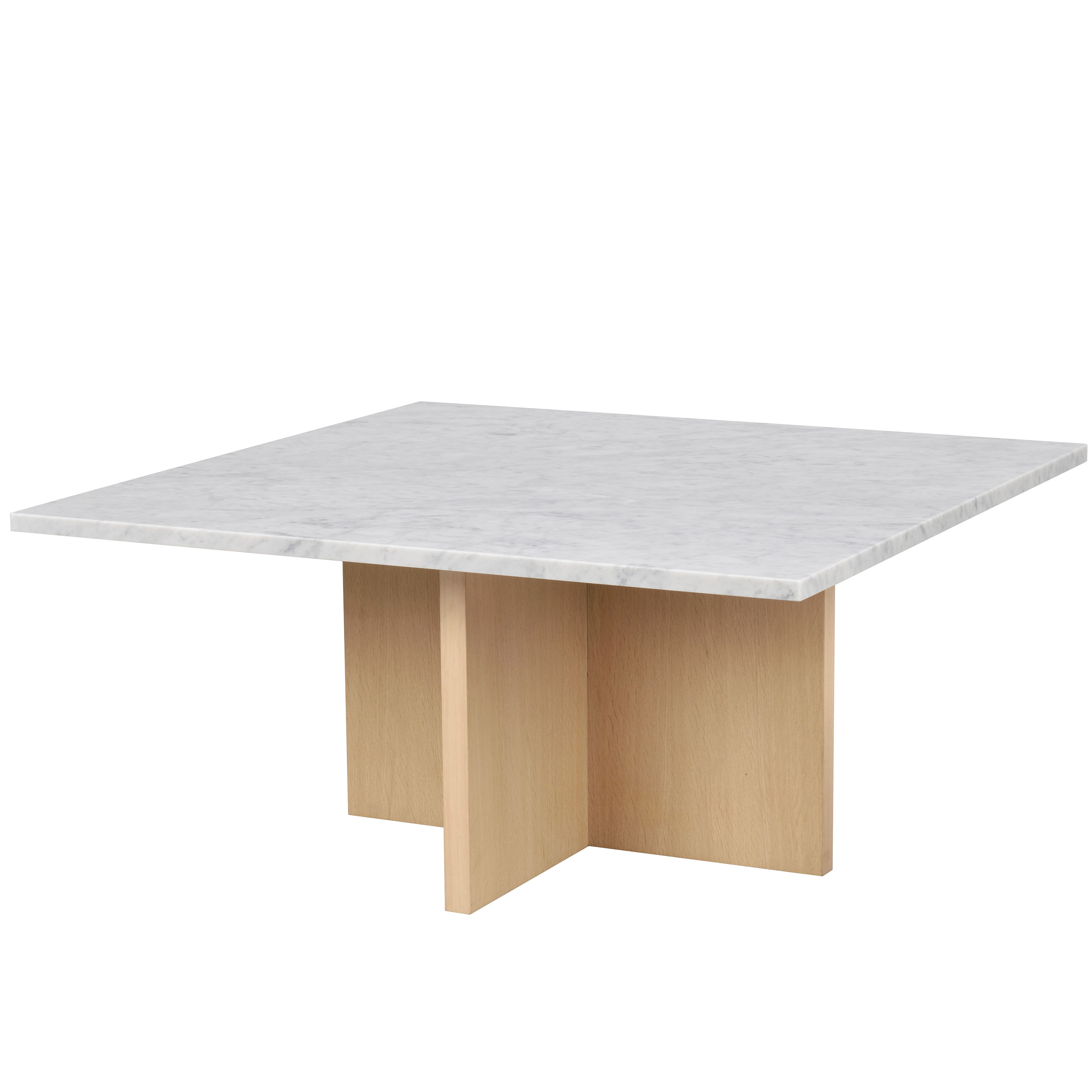 Brooksville Soffbord Vit Marmor/Vitpigmenterad 90x90
