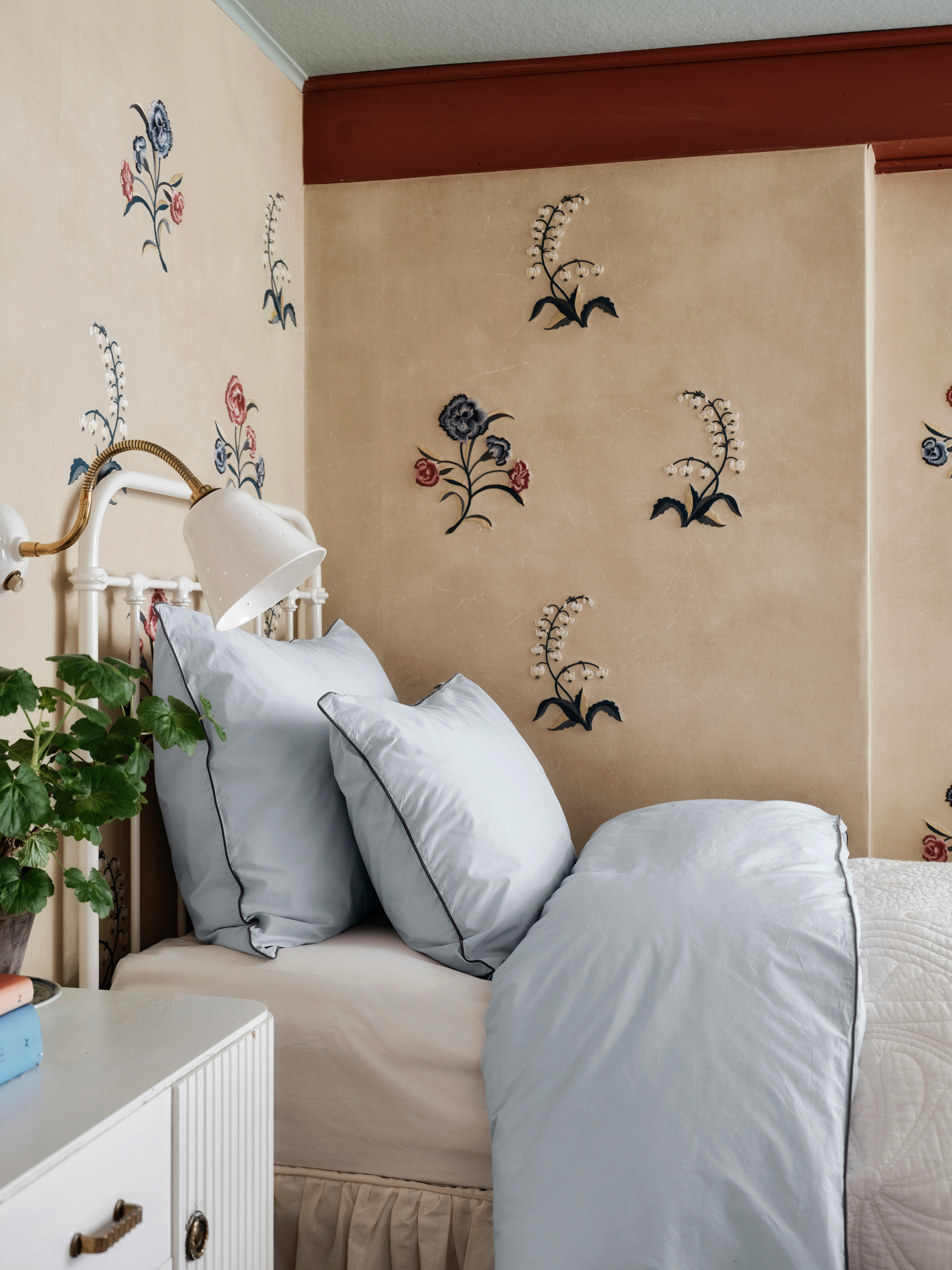 Mille Notti Powder Kissenbezug BIO Hellblau/Dunkelblau 50x90