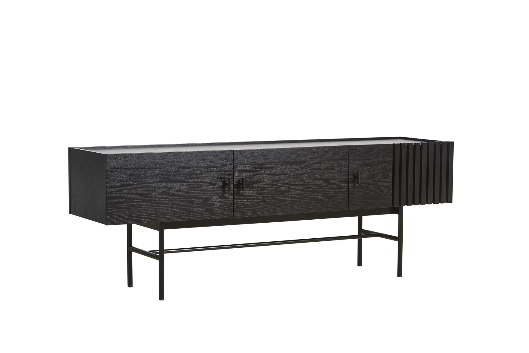 Woud - Array Low Sideboard Black 150cm - Vit