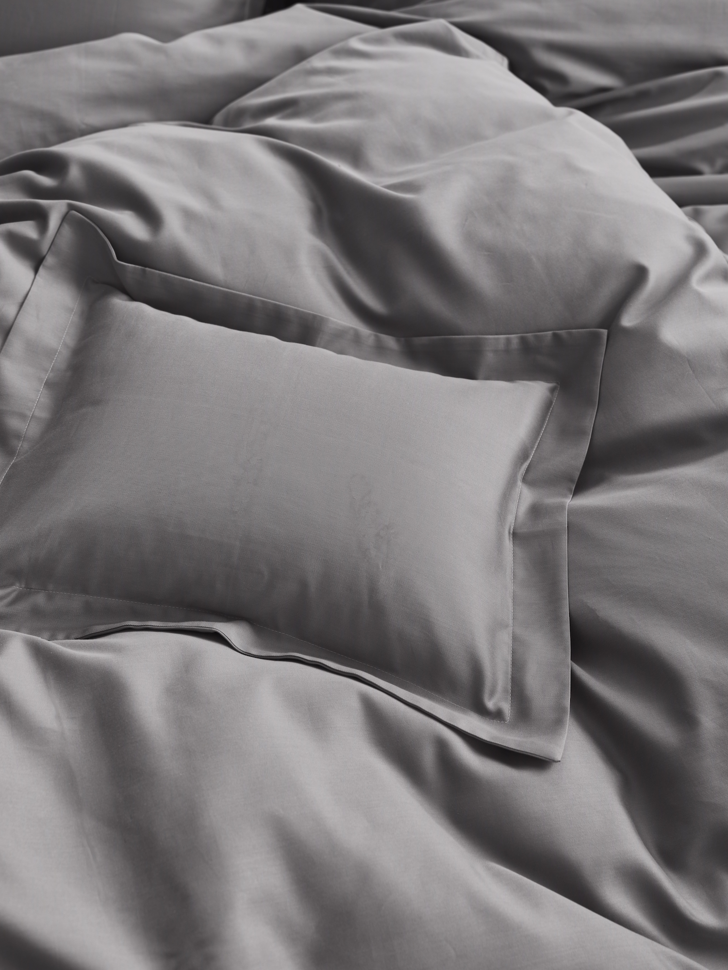 Mille Notti Satina Påslakan Grå Enkel