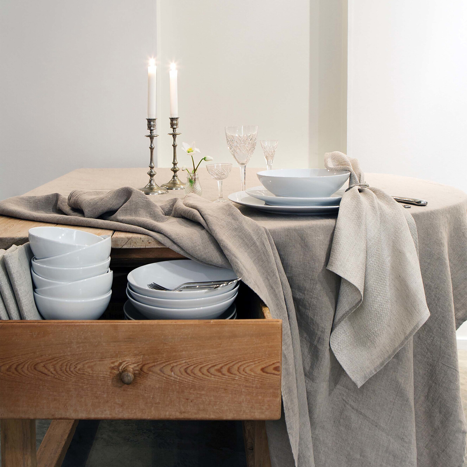 Himla Sunshine Linneduk Natural 145x250