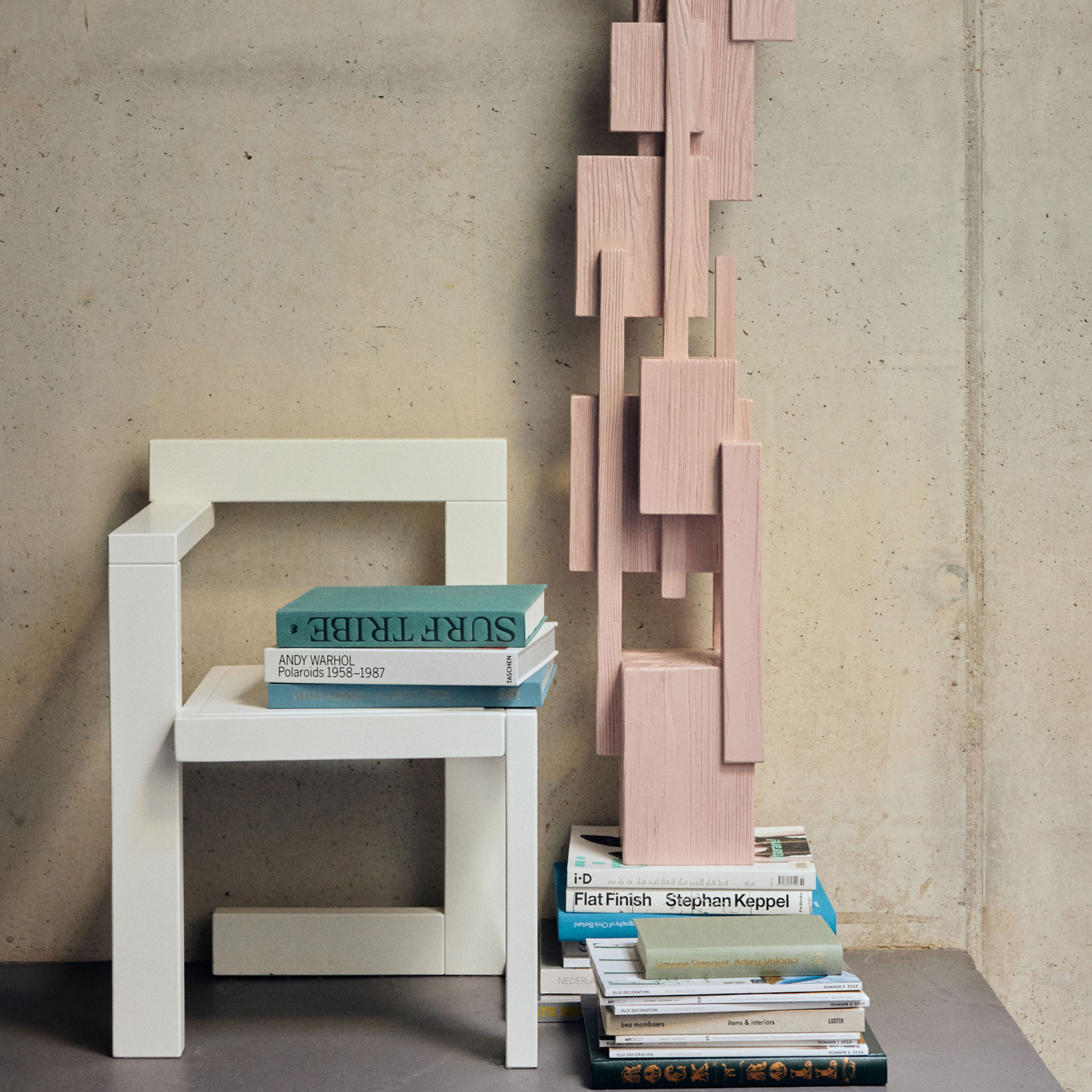 HKliving Skyscraper Skulptur Soft Pink 160 cm