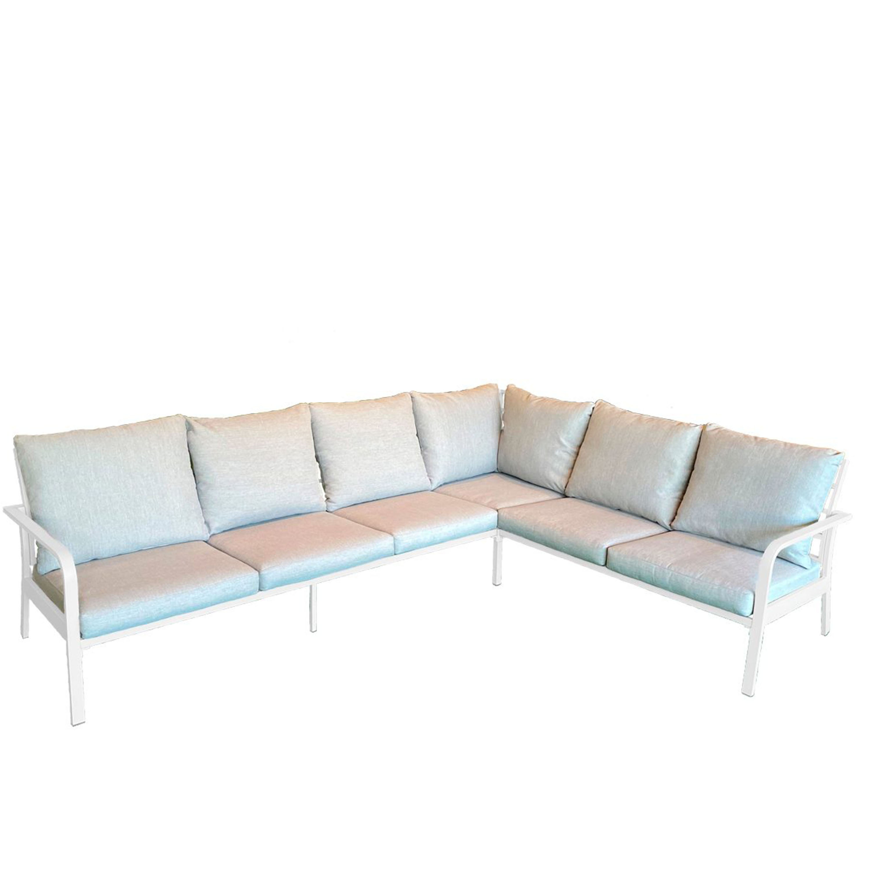 Hånger Ecksofa Weiß/Graubeige 282cm