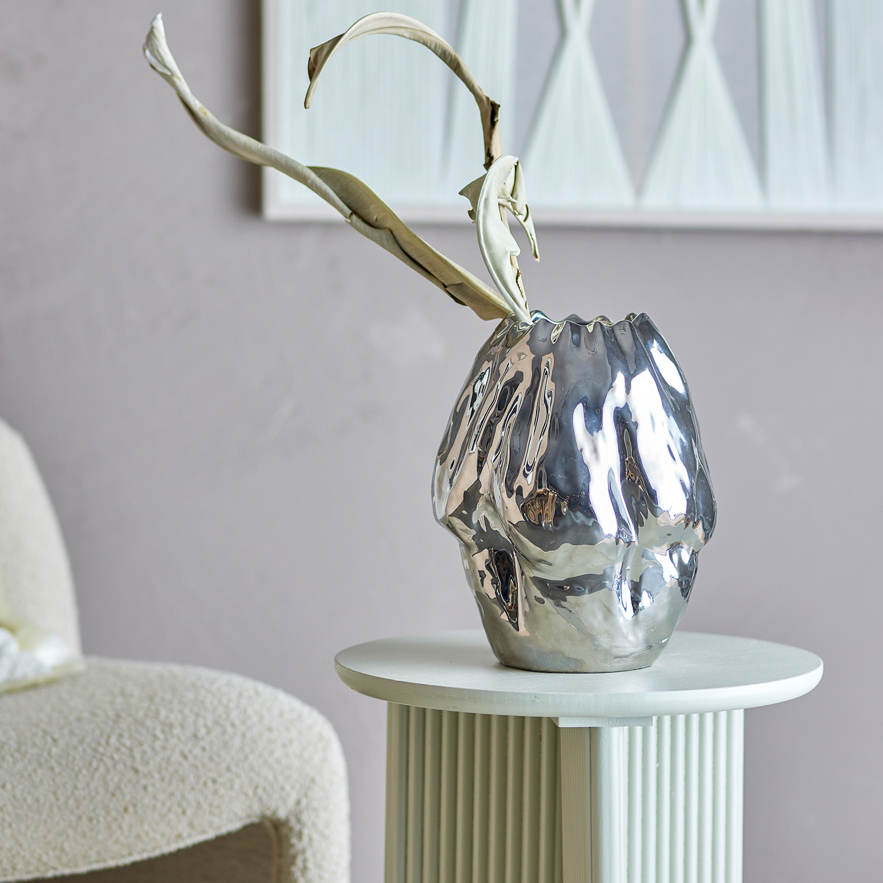 Bloomingville Bobby Vase Sølv 29cm