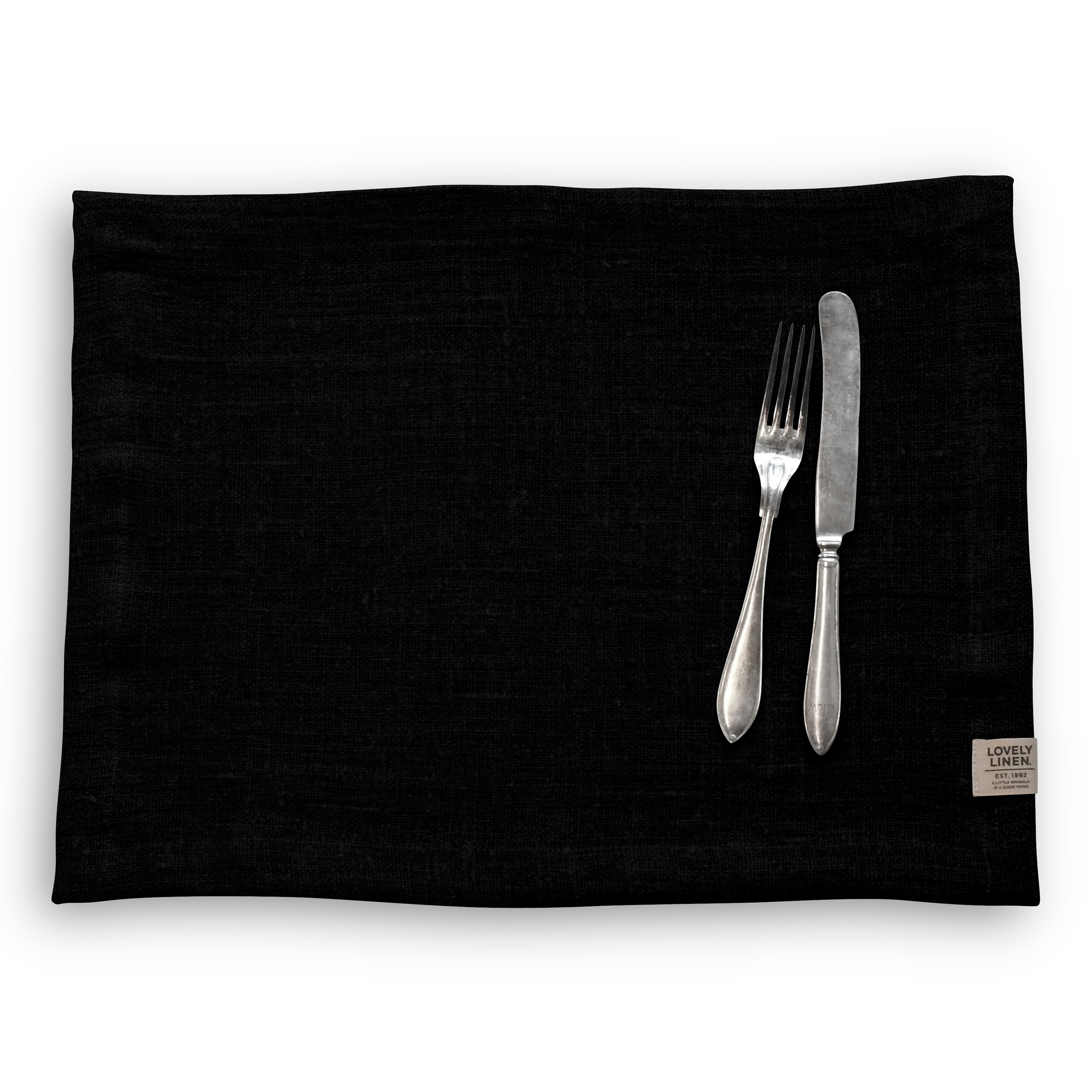 Classic Tablett Linne Black 37x50