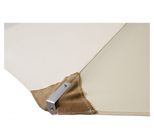 Cinas Lizzano parasoll Off-White/Teak Ø400