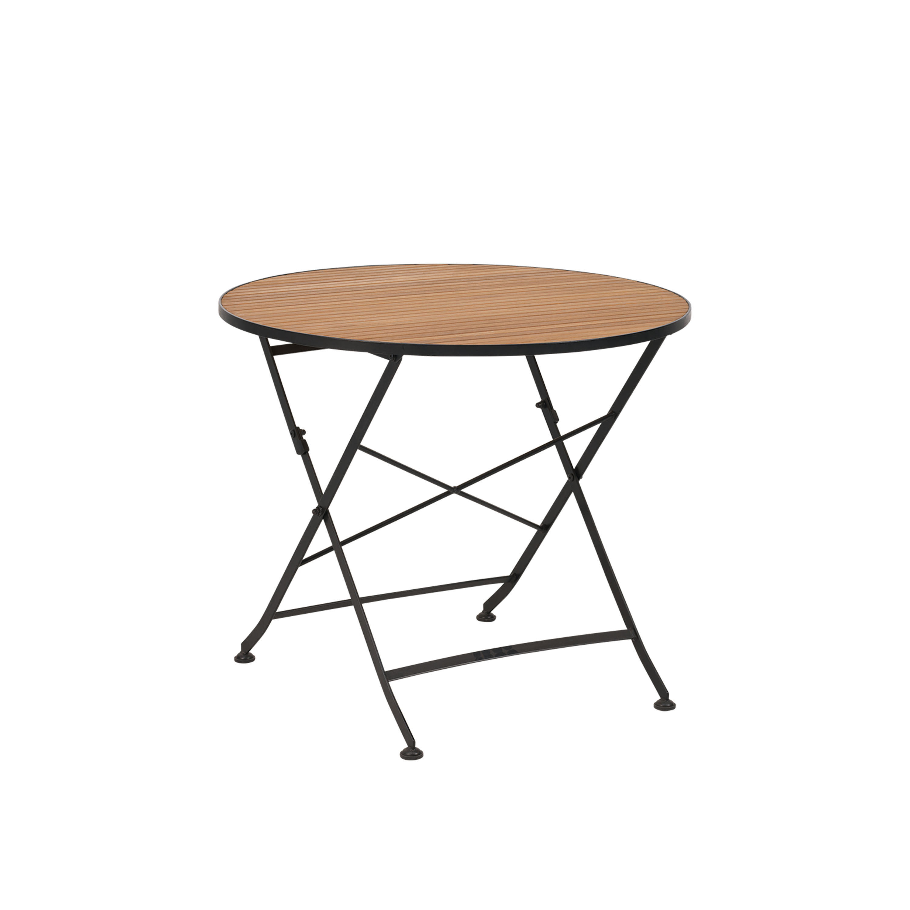 Brafab Brewer Matbord Black/Teak Ø85