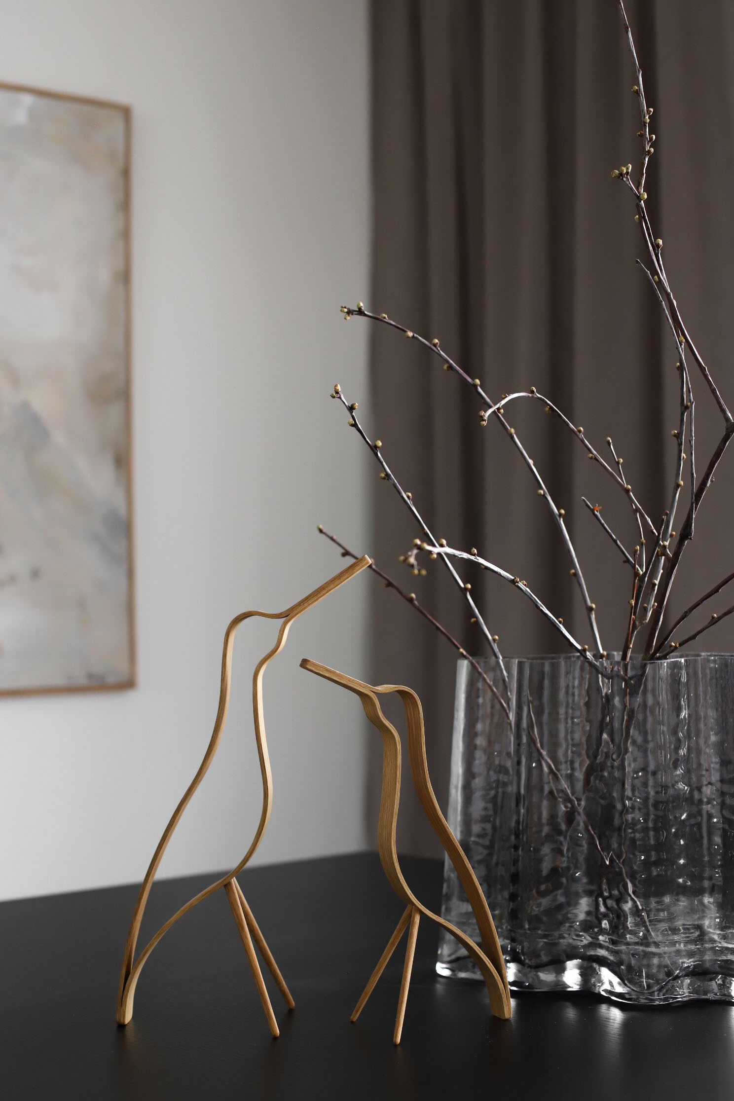 Cooee Design Woody Bird High Dekoration Oak 32cm