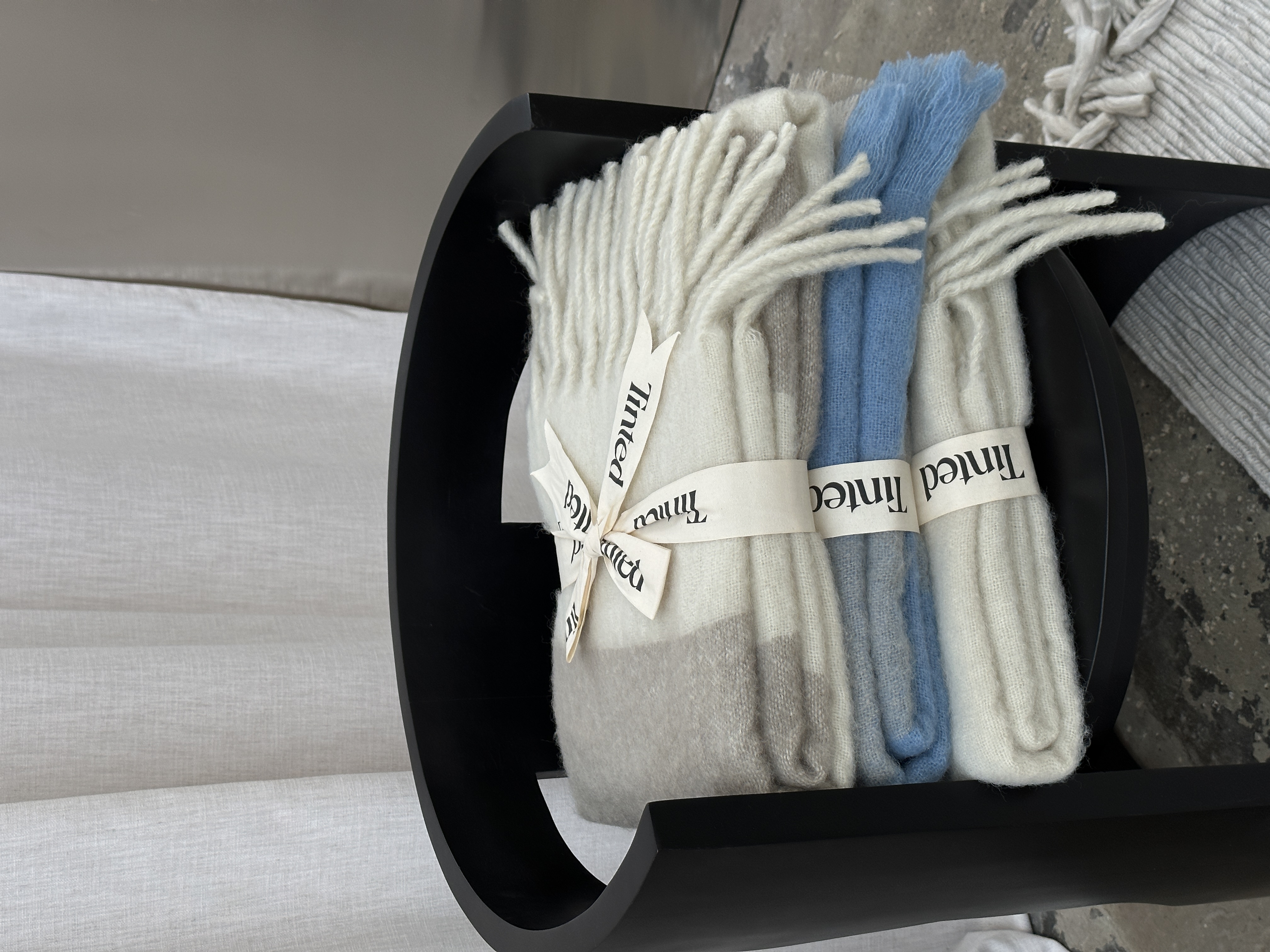 Tinted Hemple Wollteppich Beige/Offwhite 130x170