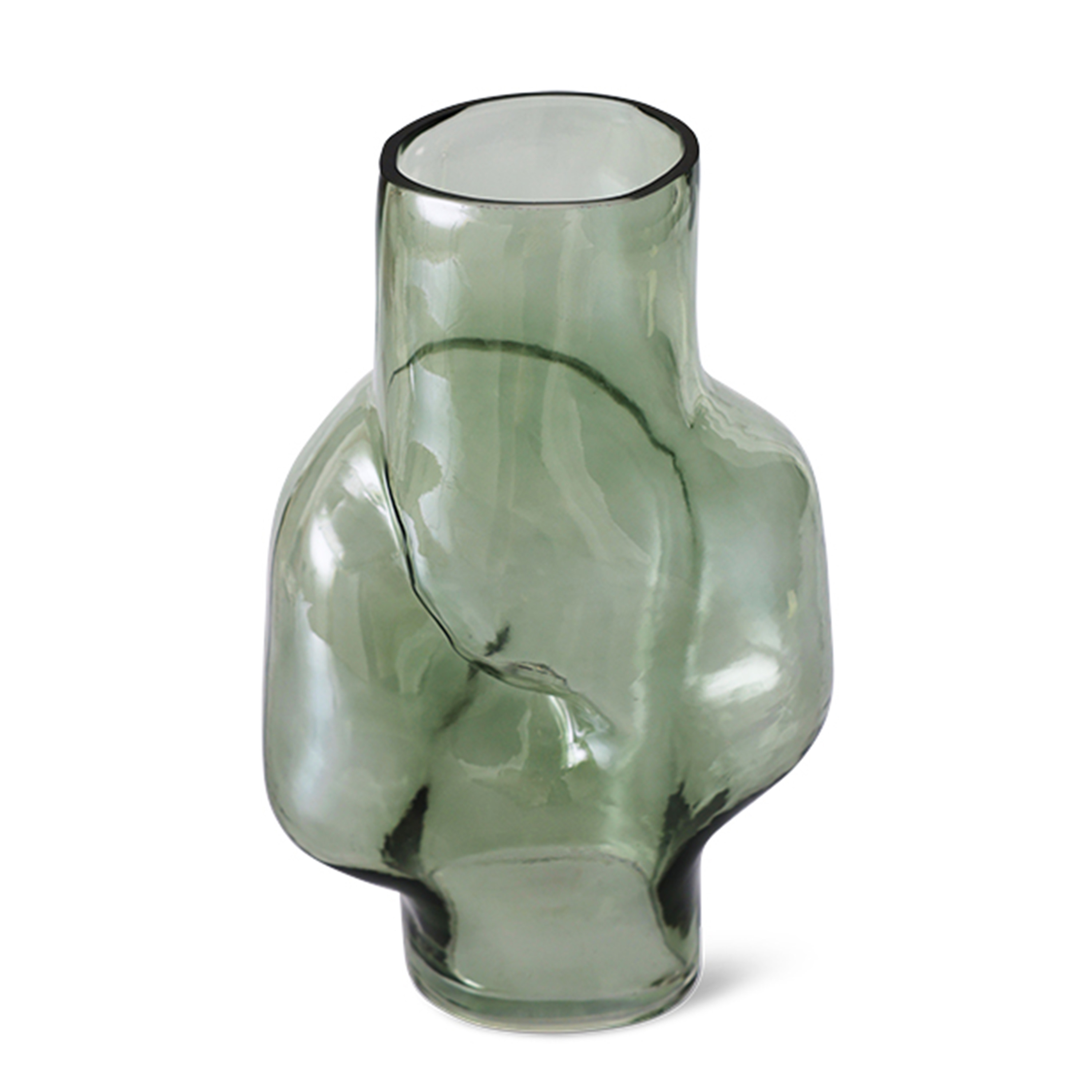 HKliving Gleam Maljakko Lasi Olive 32cm