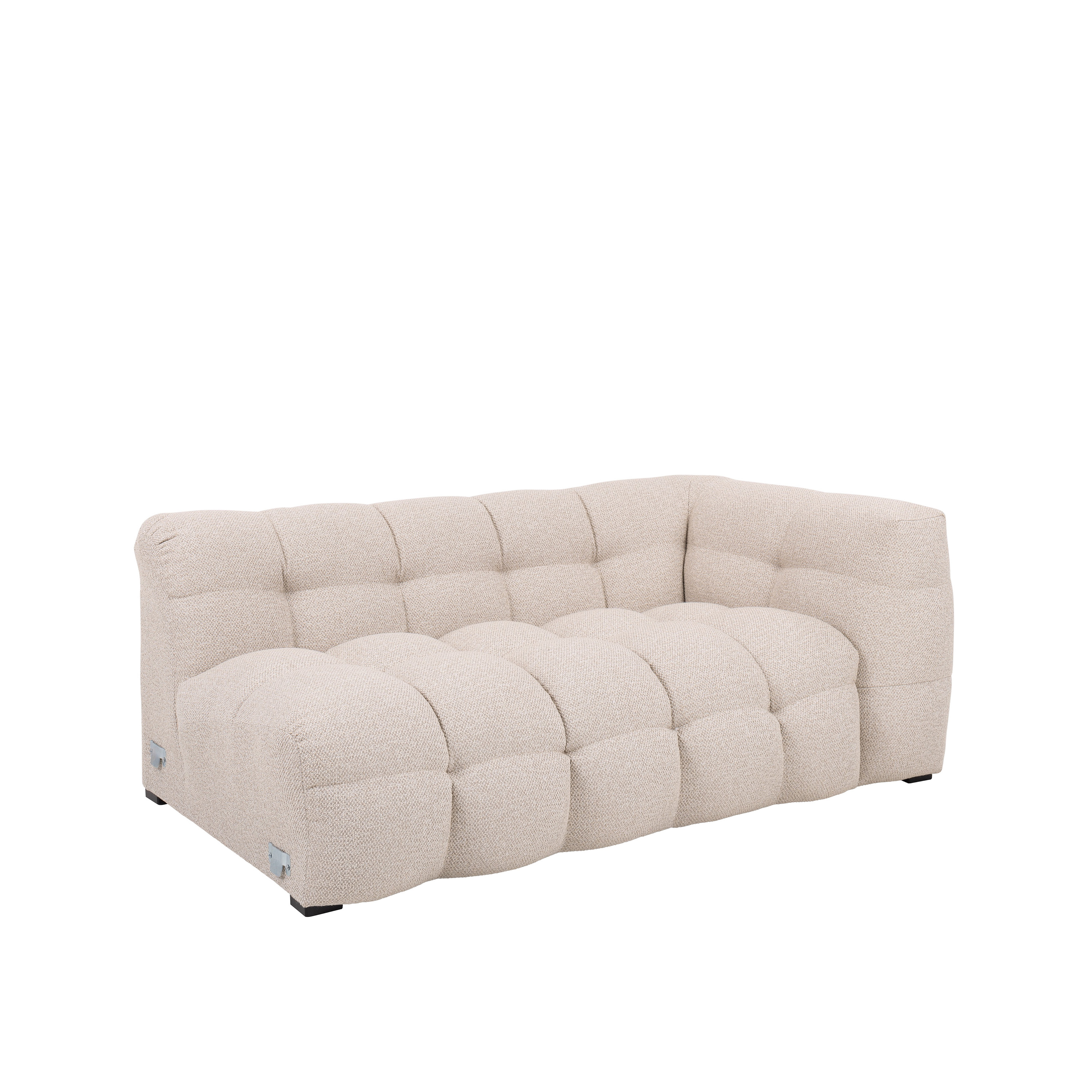 Billie 2-sits Soffmodul Höger Armstöd Beige Bouclé 174cm