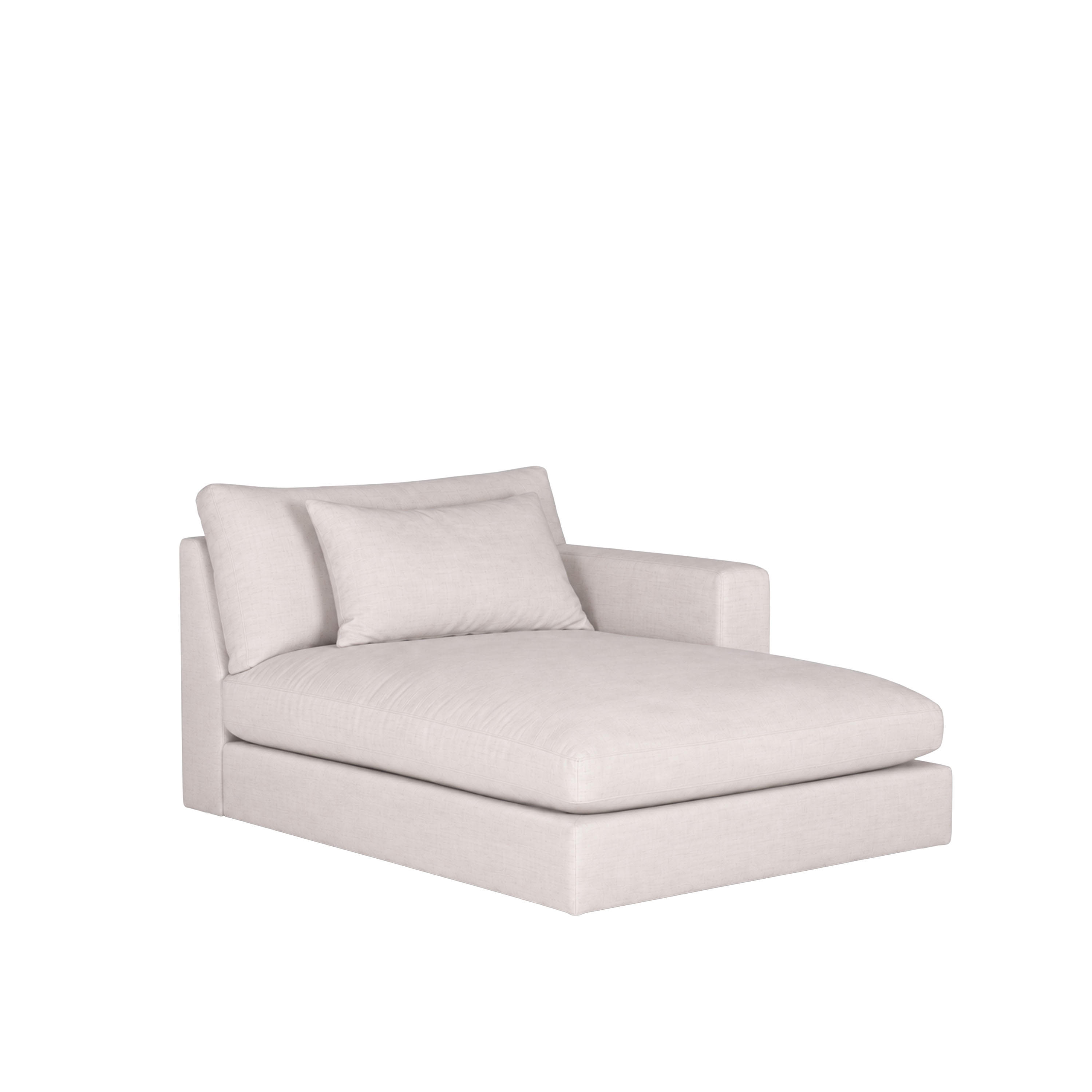 Isola Chaise Module Right Linen 126x160