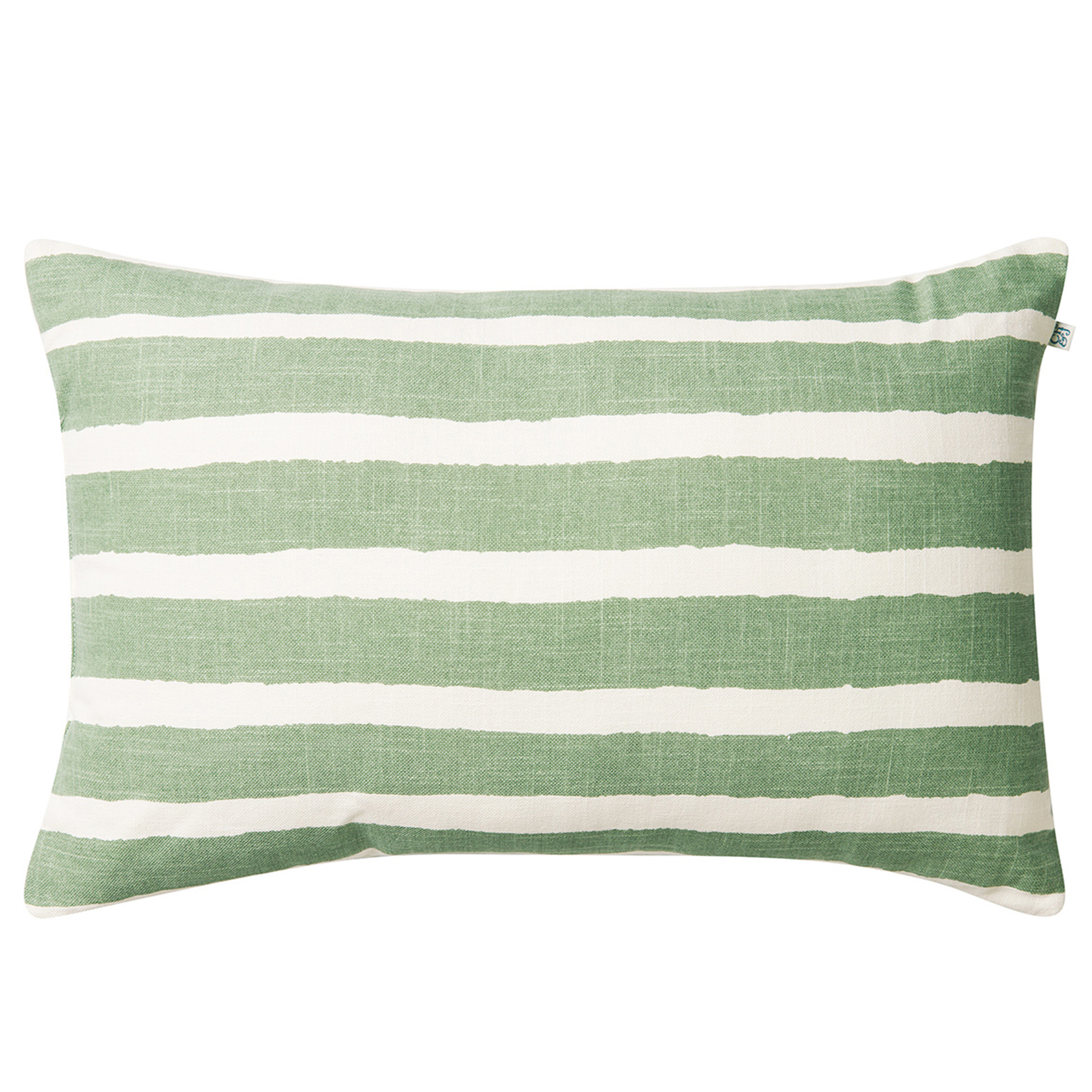 Block Stripe Outdoor Pyntepute Sage/Offwhite 40x60