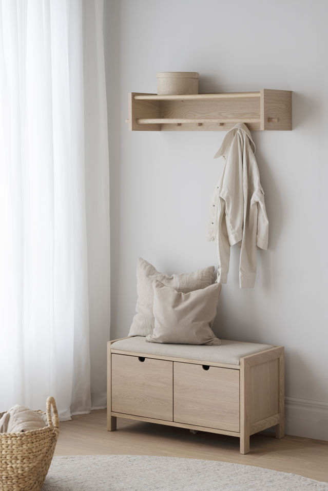 Rowico Home Hillmond Bänk Vitpigmenterad/Beige 80cm