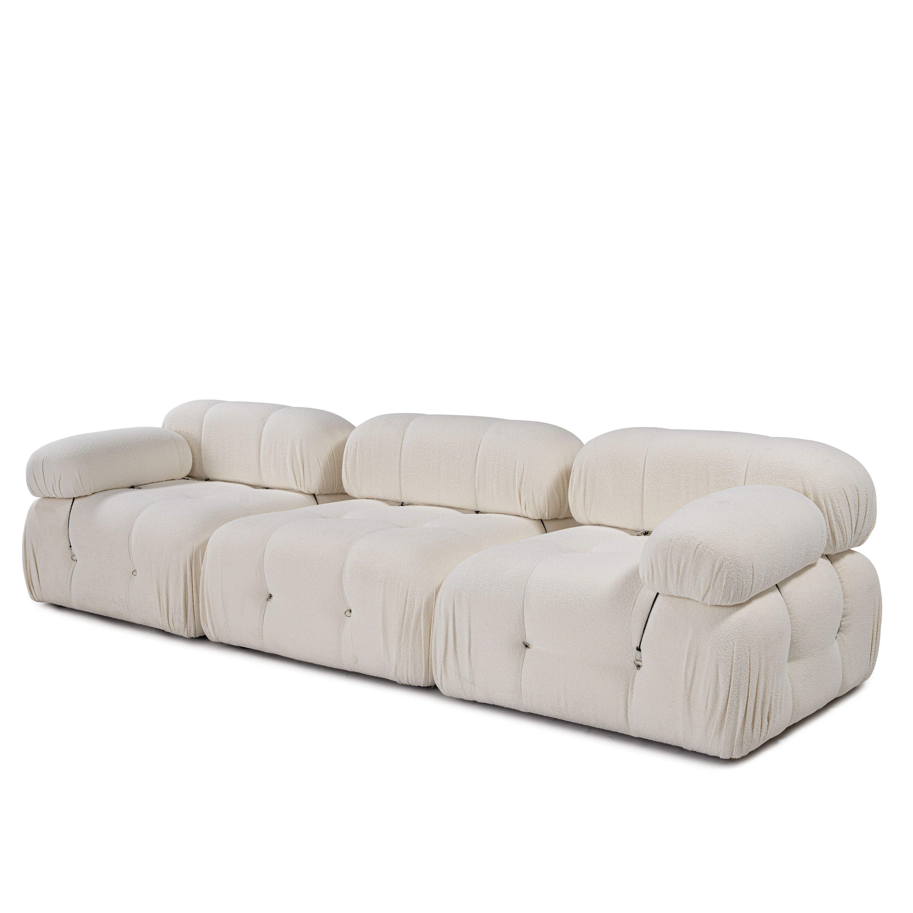 Sleepo Collection Blanca 3-sits Soffa White Bouclé