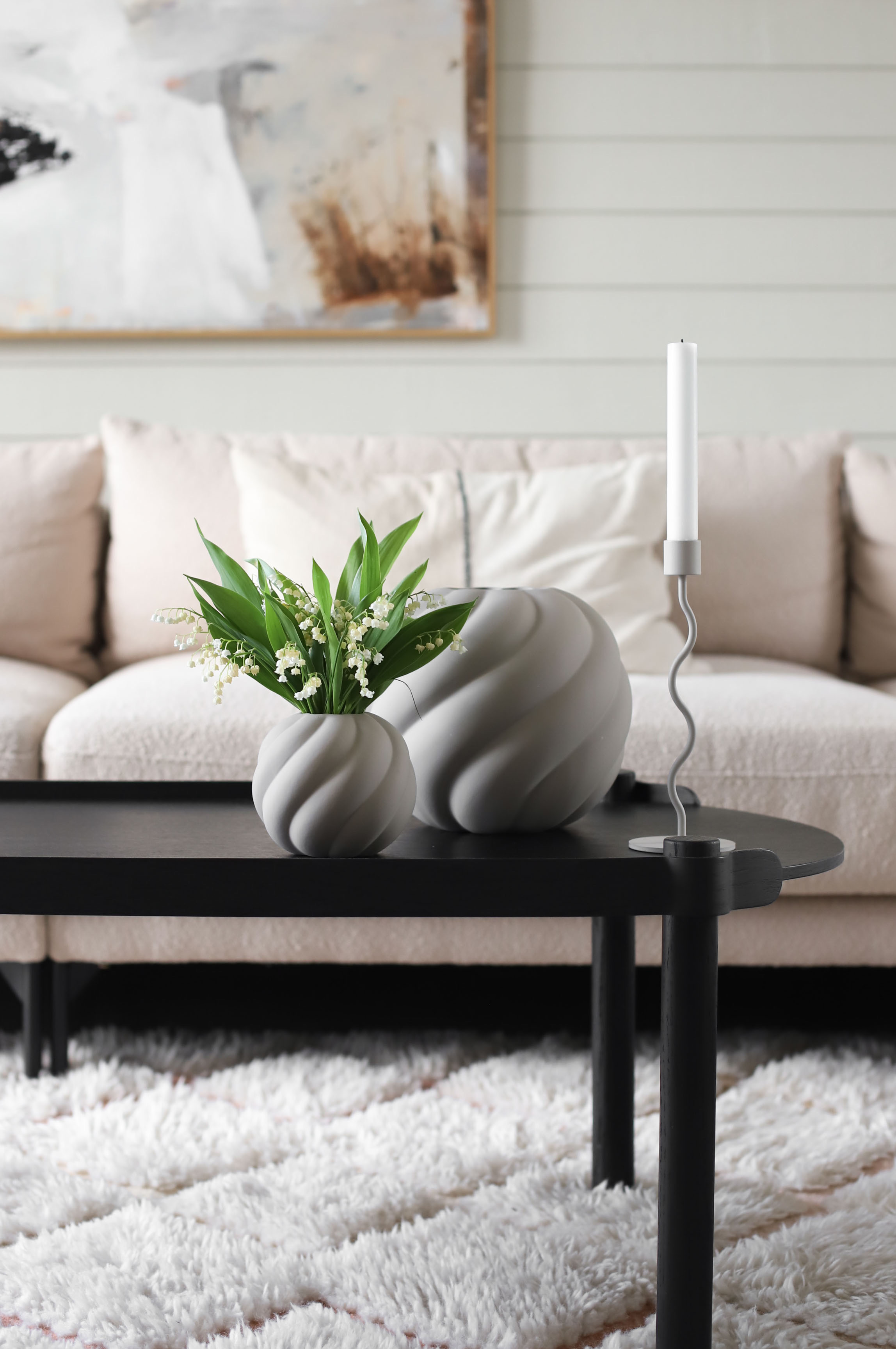 Cooee Design Twist Ball Vas Sand 12cm