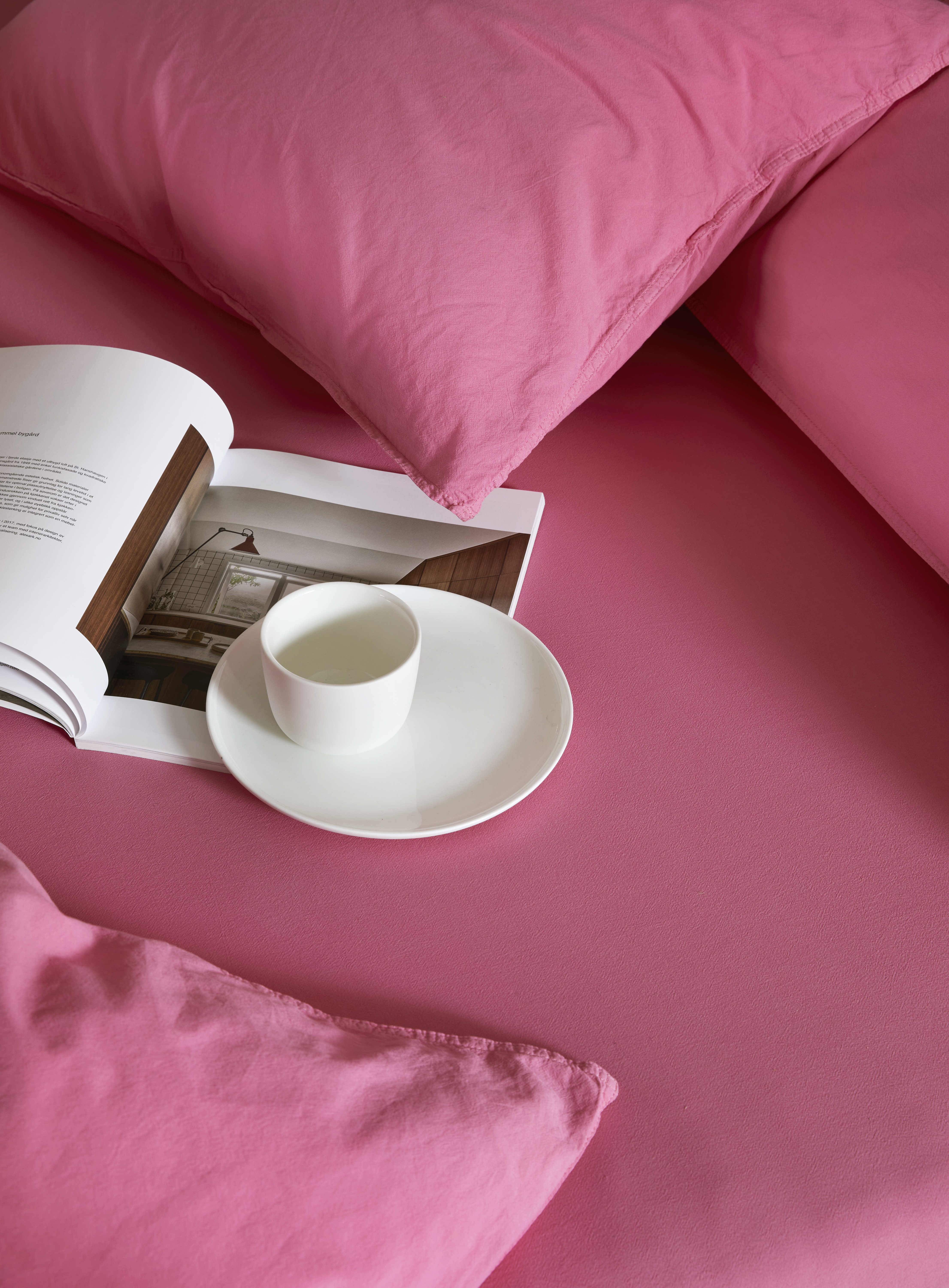 Høie Frøya 3-teiliges Bettbezug-Set Bonbonrosa