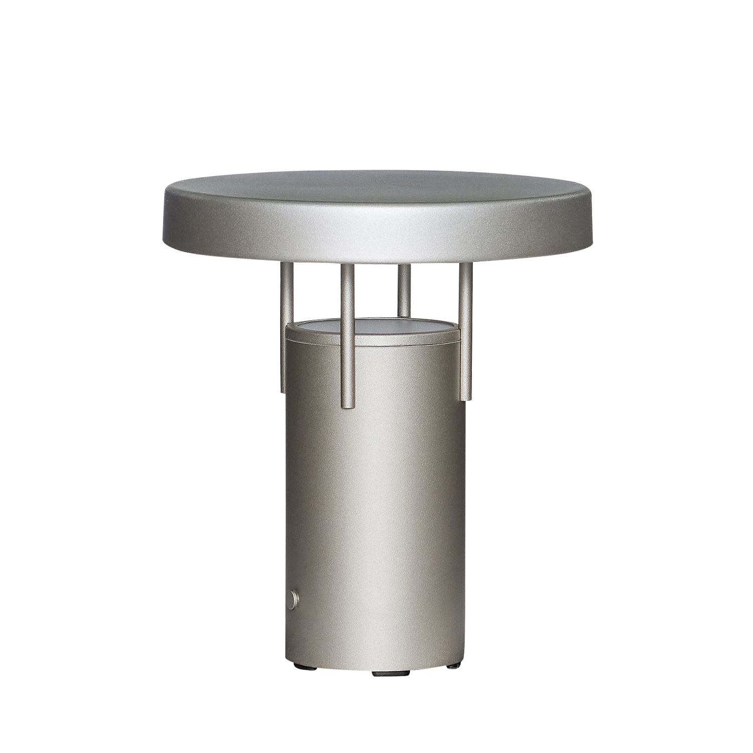 Hübsch - Bringme Mini Tragbare Tischleuchte Metallic Sand 20cm - Silber - Tischlampen
