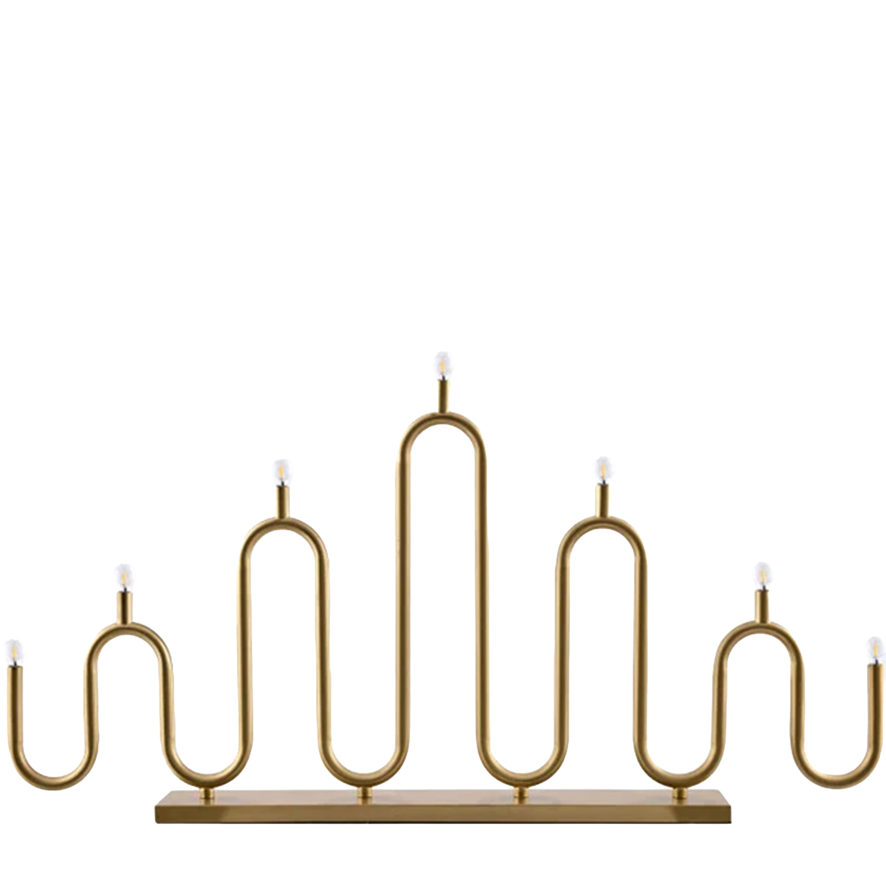 Noel Advent Candle Holder 7 Brushed Brass
